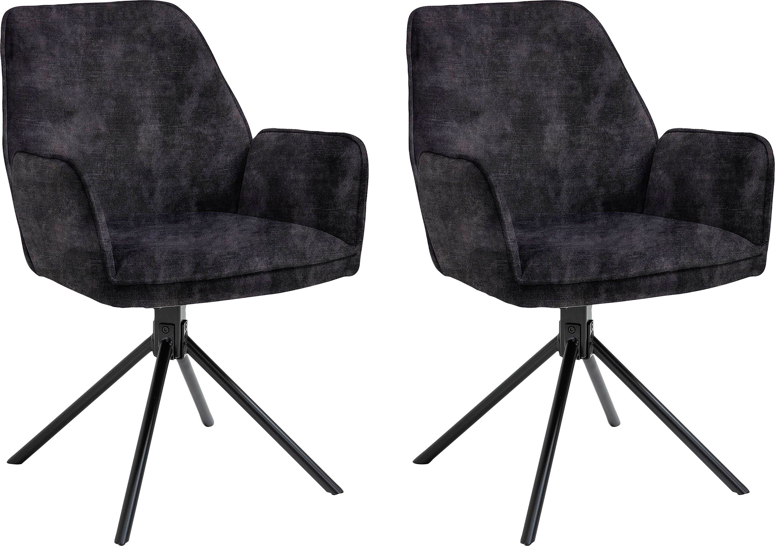 byLIVING Eetkamerstoel Blair set van 2, 360° draaibaar, gezellige fauteuil, verschillende stoffen (set, 2 stuks)