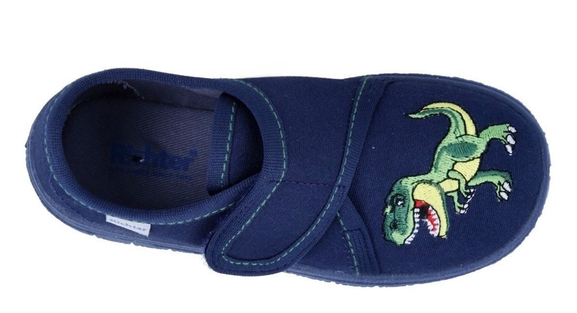 Richter Pantoffels Mailo WMS: Medium Dinoschoen met klittenbandsluiting, maat sjabloon om te downloaden