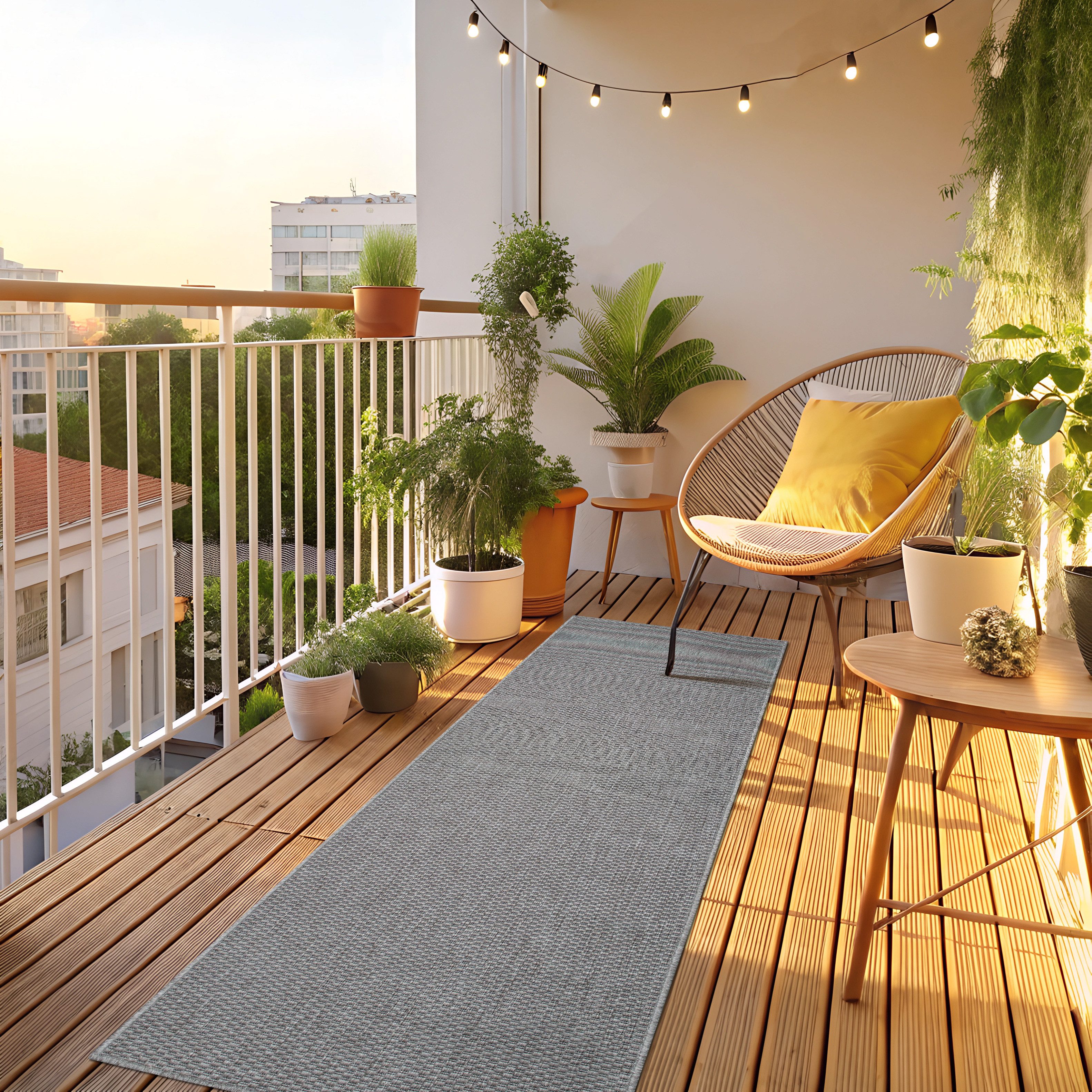 my home Vloerkleed Venetië is ook als loper verkrijgbaar Geschikt voor binnen en buiten, sisal-look, weerbestendig & uv-bestendig