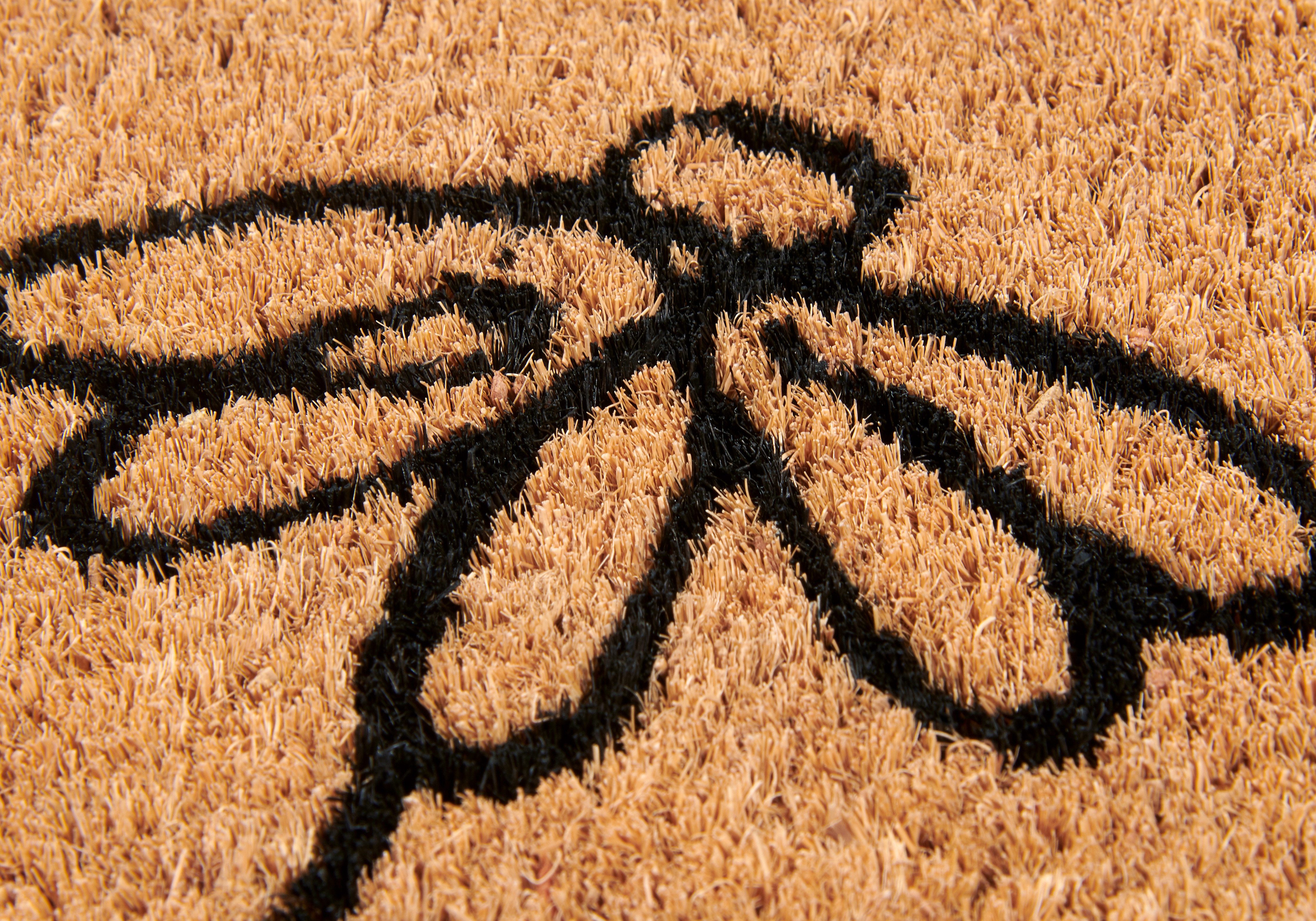HANSE Home Mat Kokos Line-Art Flowers, deurmat Vuilafstotende mat, antislip, buiten, binnen, buiten, kokosmat, gang
