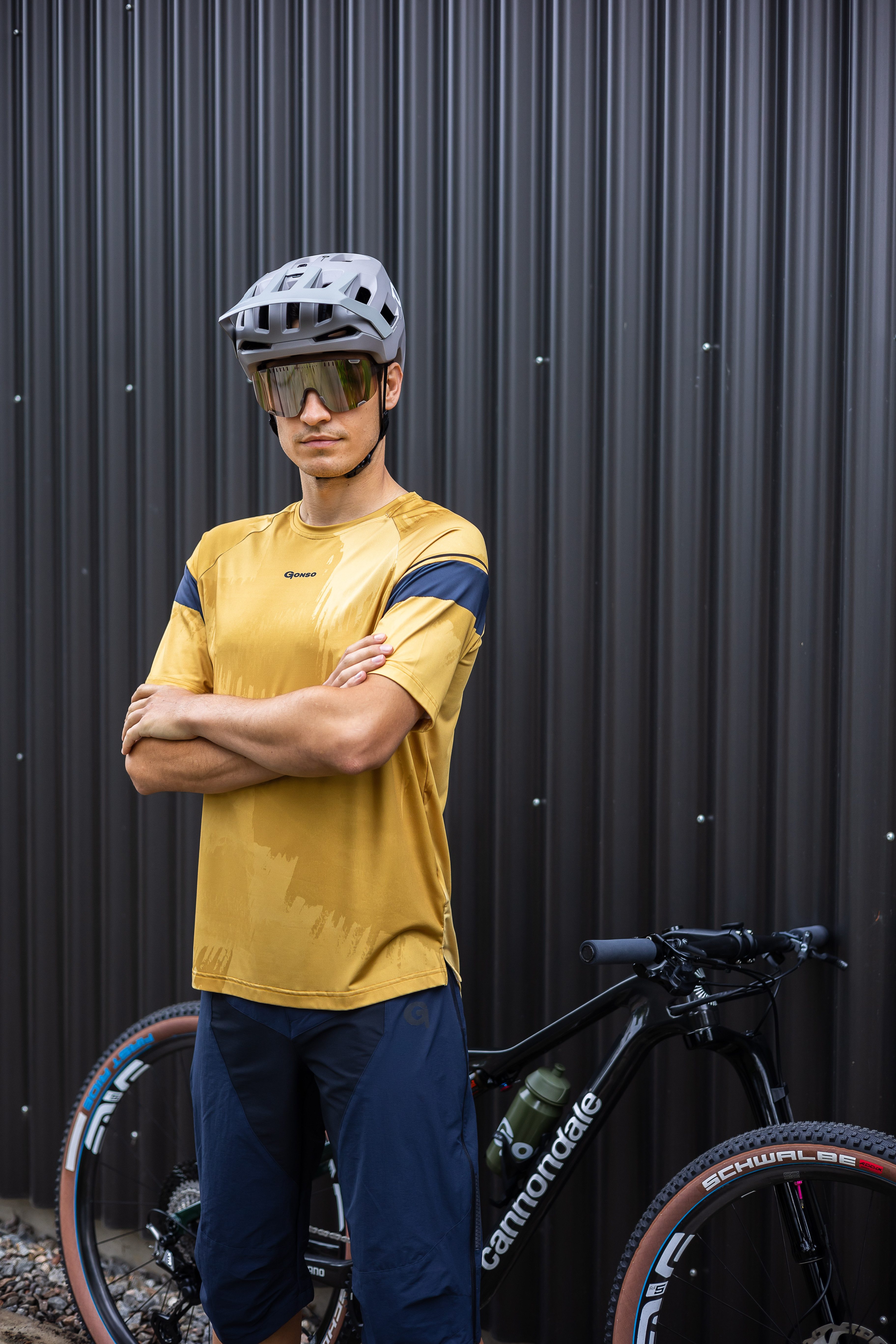 Gonso Fietsshirt MASINO Heren MTB-fiets shirt met korte mouwen, lichtgewicht fietstrui, functionele shirt
