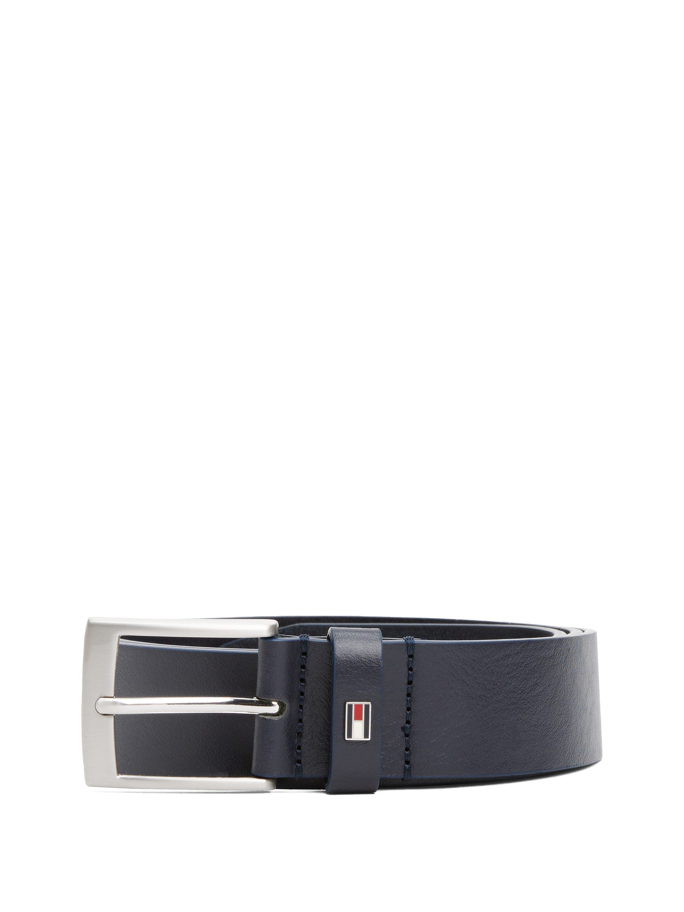 Tommy Hilfiger Leren riem ADAN 3.5 EXT Metalen logopatch, eenvoudige doornsluiting