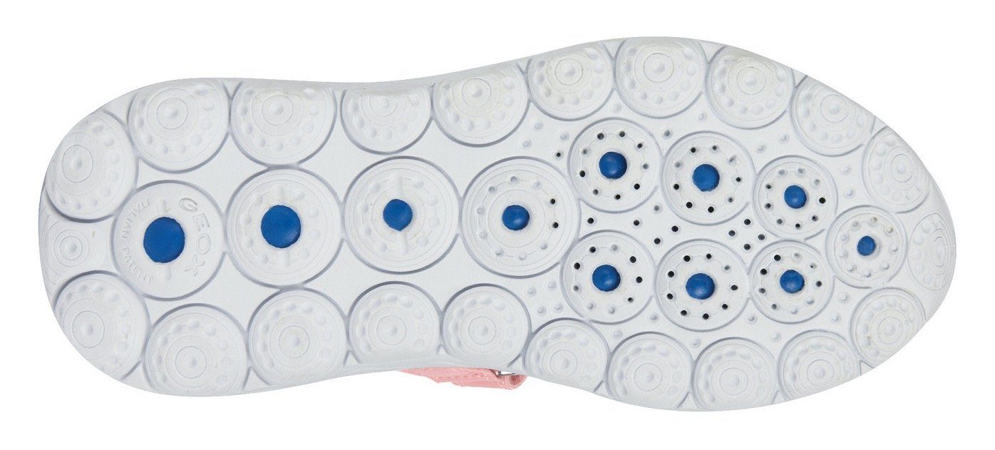 Geox Sneakers J SPHERICA GIRL met elastische inzet, vrijetijdsschoen, lage schoen, veterschoen