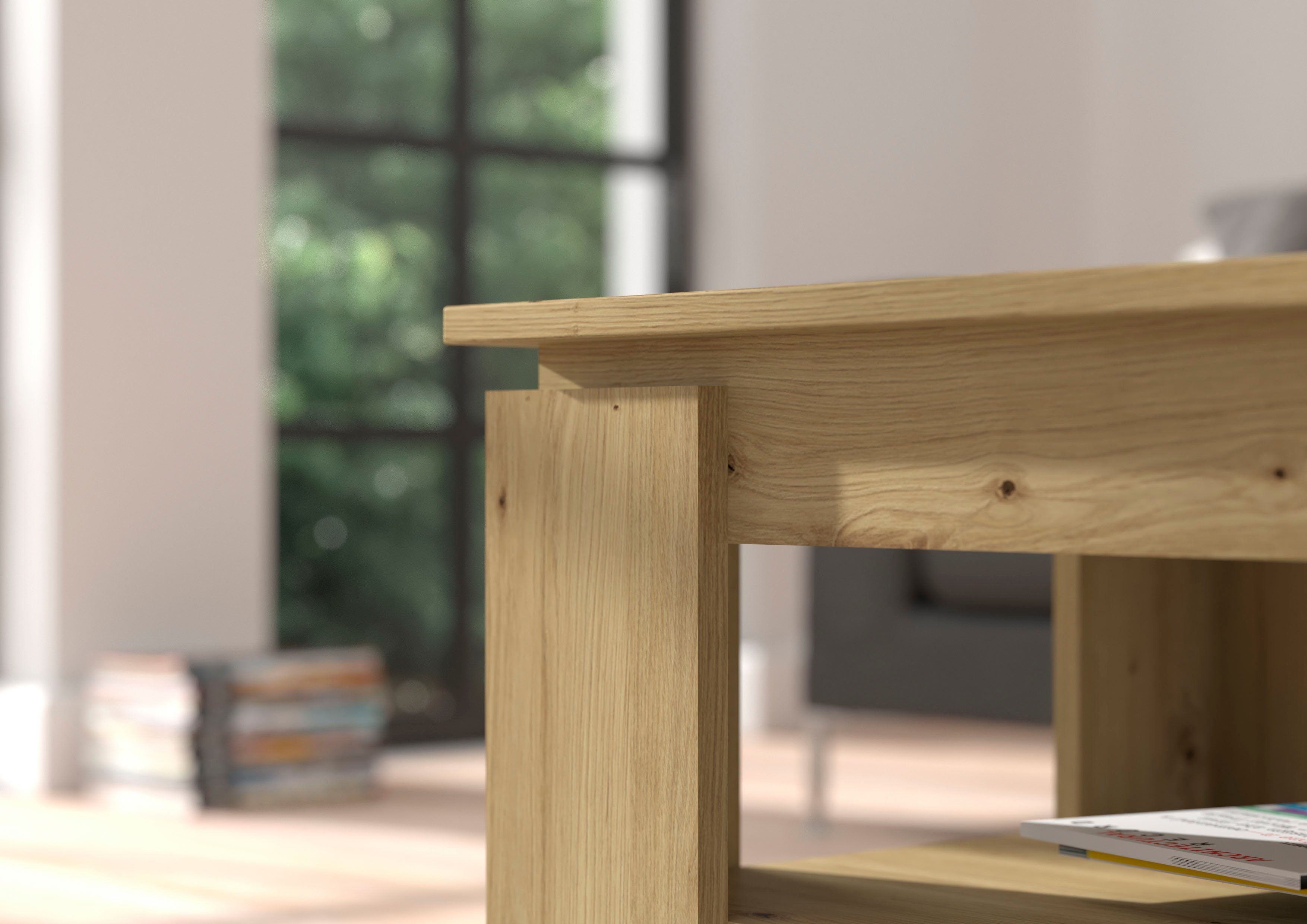 INOSIGN Salontafel Kalmar, rechthoekig, 100 x 60 cm, 1 Plank Salontafel, bijzettafel, koffietafel, woonkamer tafel, coffee table (1 stuk)