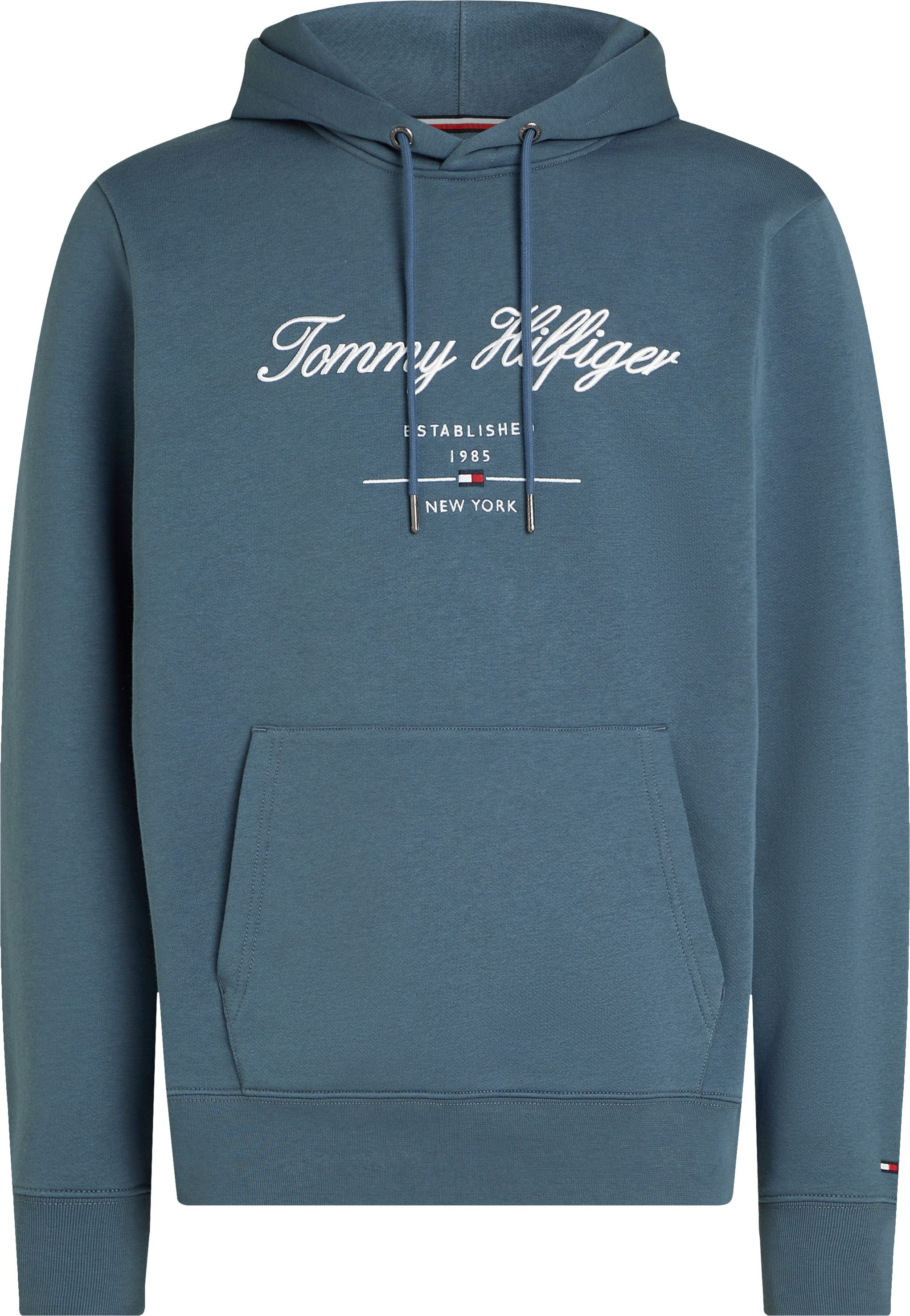 Tommy Hilfiger Sweatshirt BT-SCRIPT LOGO HOODY-B in grote maten, logoborduring