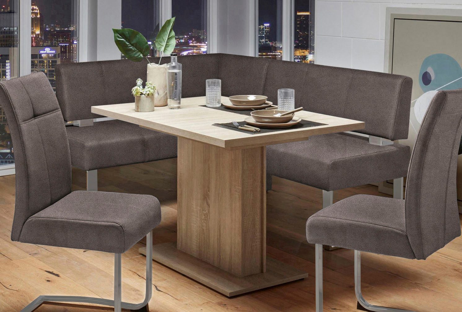 Home affaire Hoekbank RAB in 2 breedten (180 of 200 cm), bekleding in verschillende kwaliteiten
