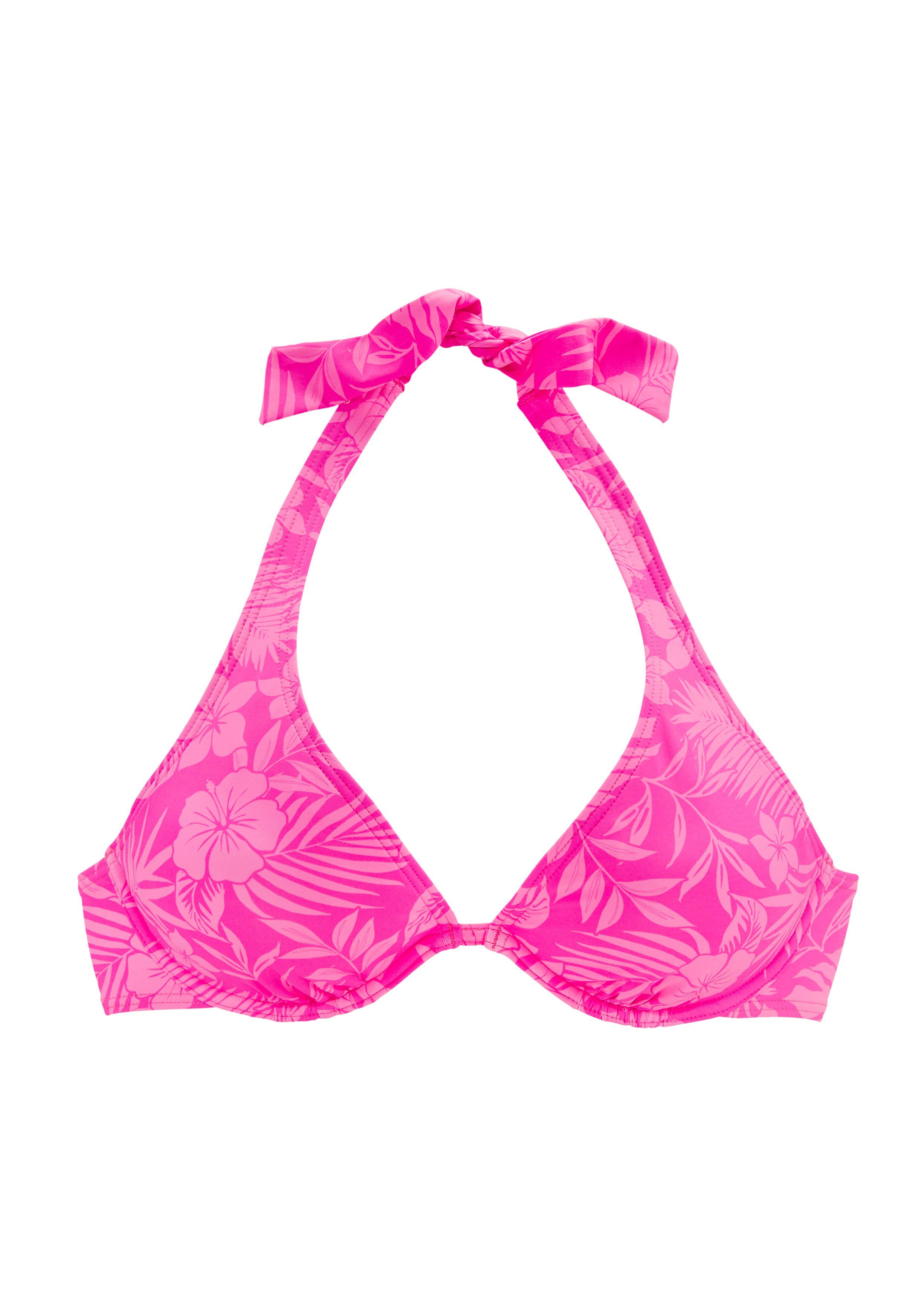Venice Beach Bikinitop met beugels Moloka met tropische print