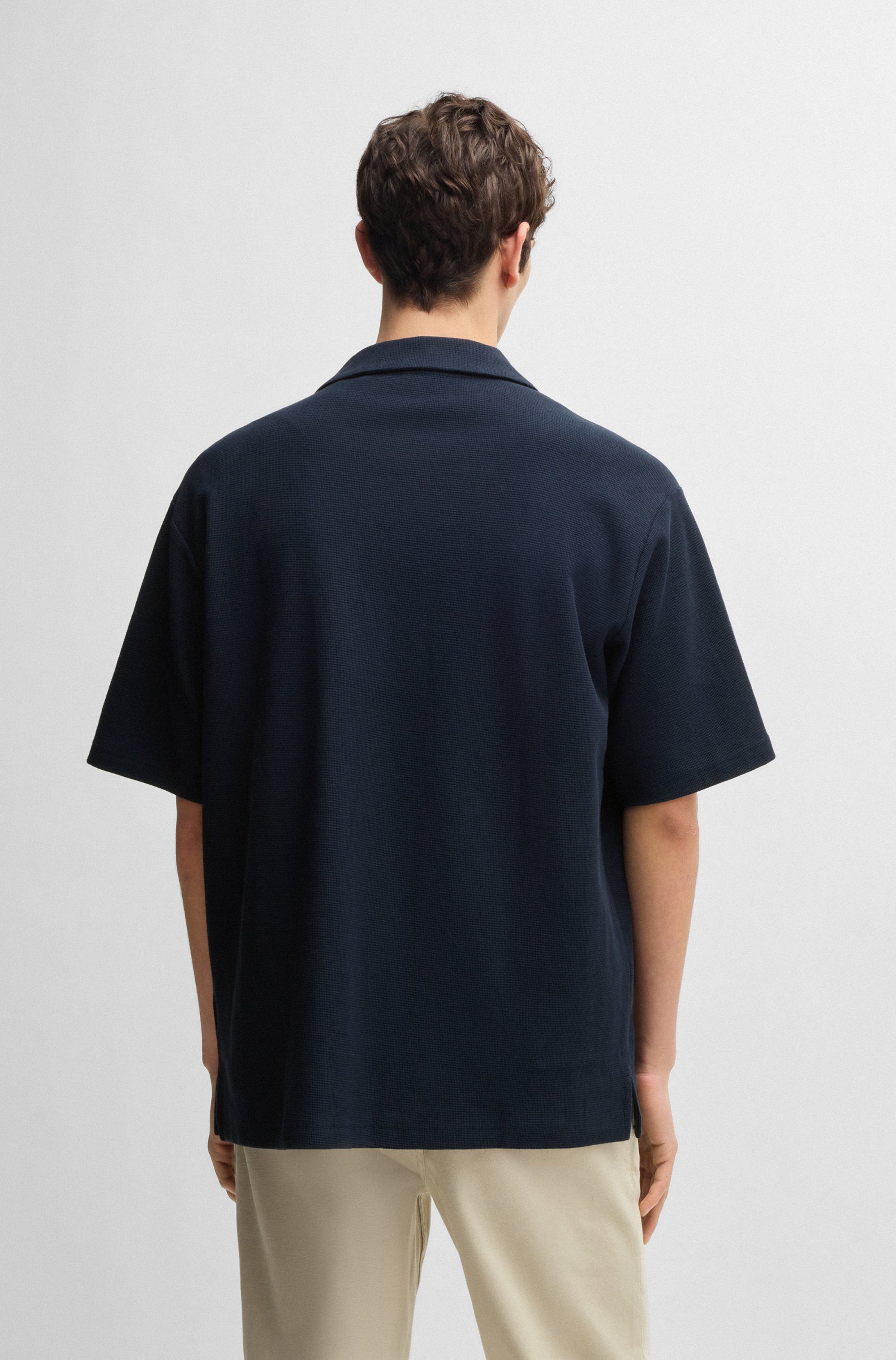 Boss Orange Shirt met korte mouwen Pe met ton-sur-tonlogo