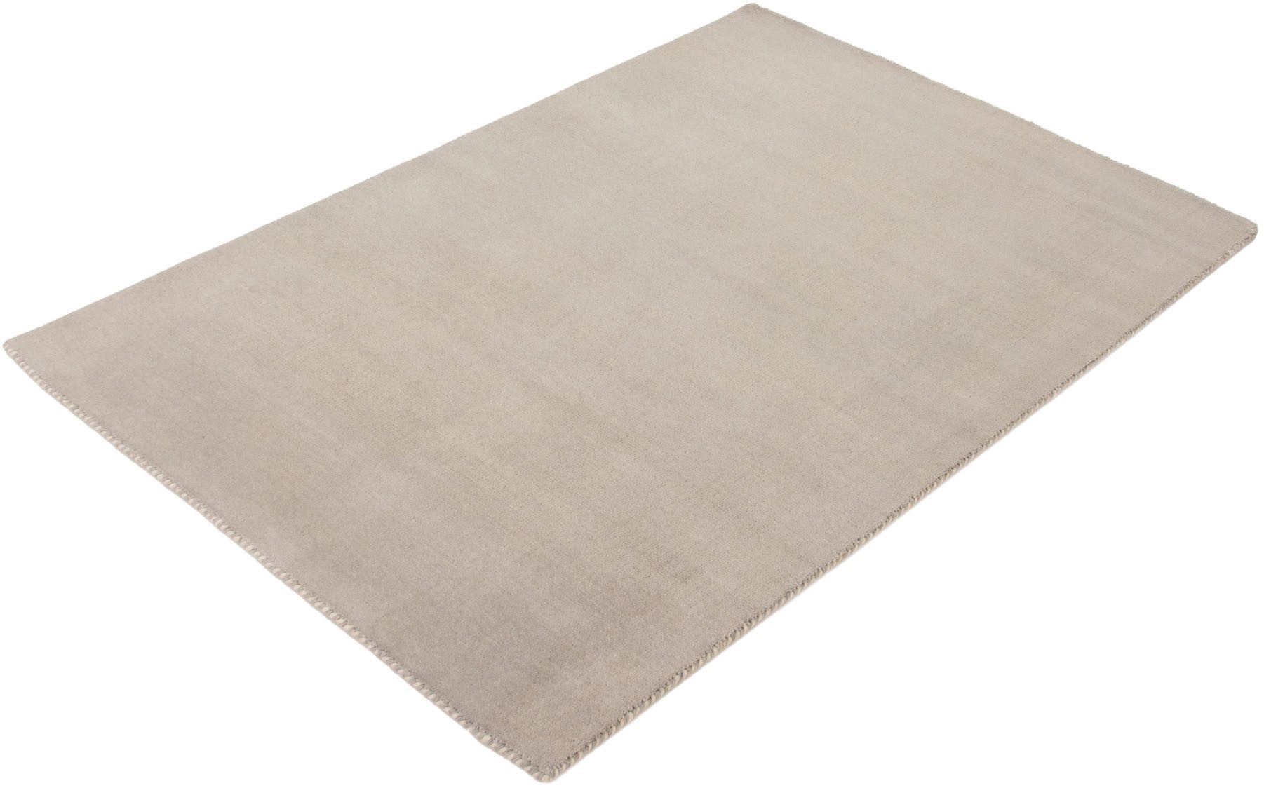 carpetfine Wollen kleed Gabbeh Lola Uni met natuurlijk plantaardig materiaal handgeweven, ook in rond
