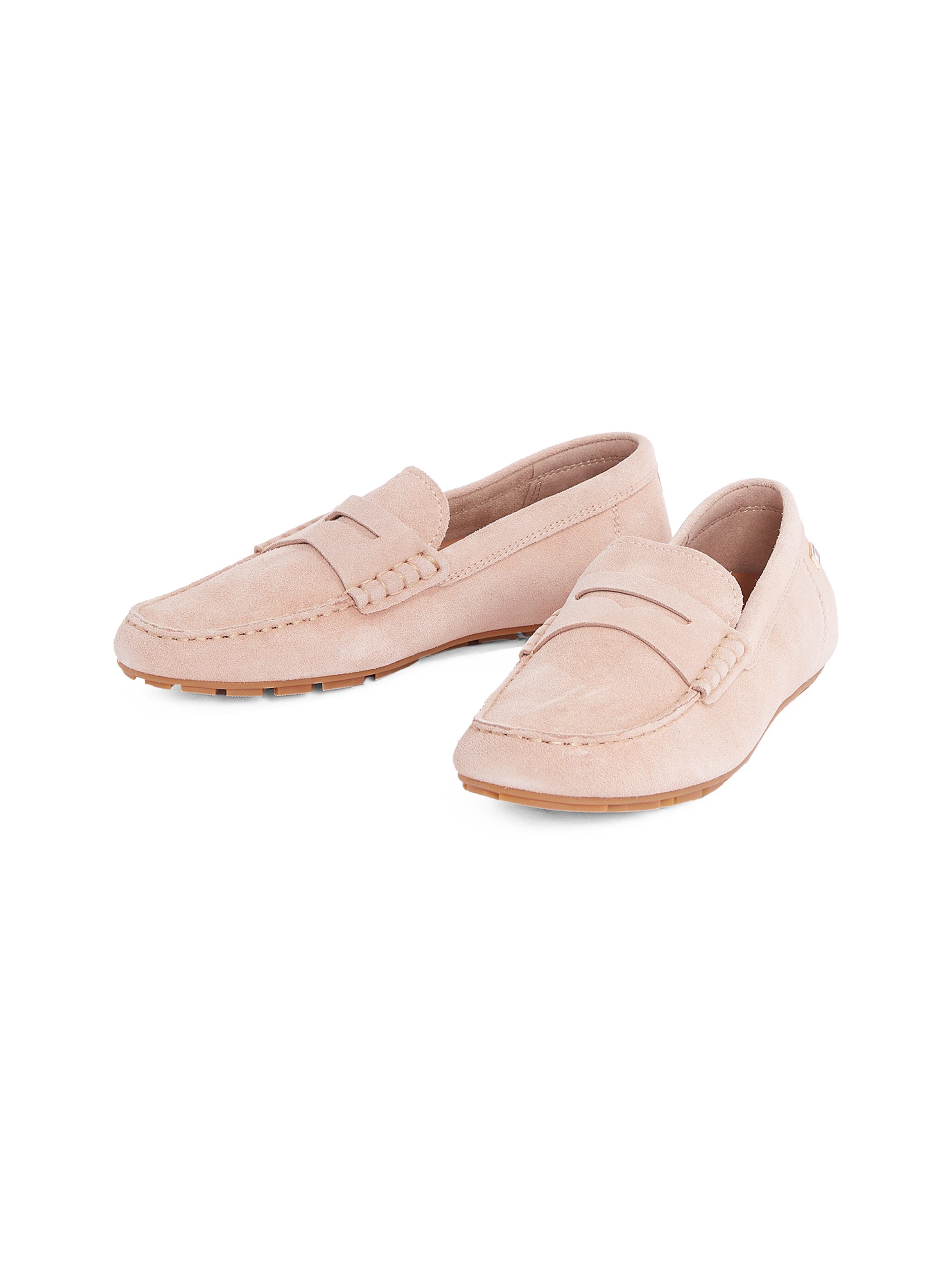 Tommy Hilfiger Instappers FLAG SOFT SUEDE DRIVER LOAFER , instapschoen, comfortabele schoen, moccasin, flats met modieuze decoratieve sluiting