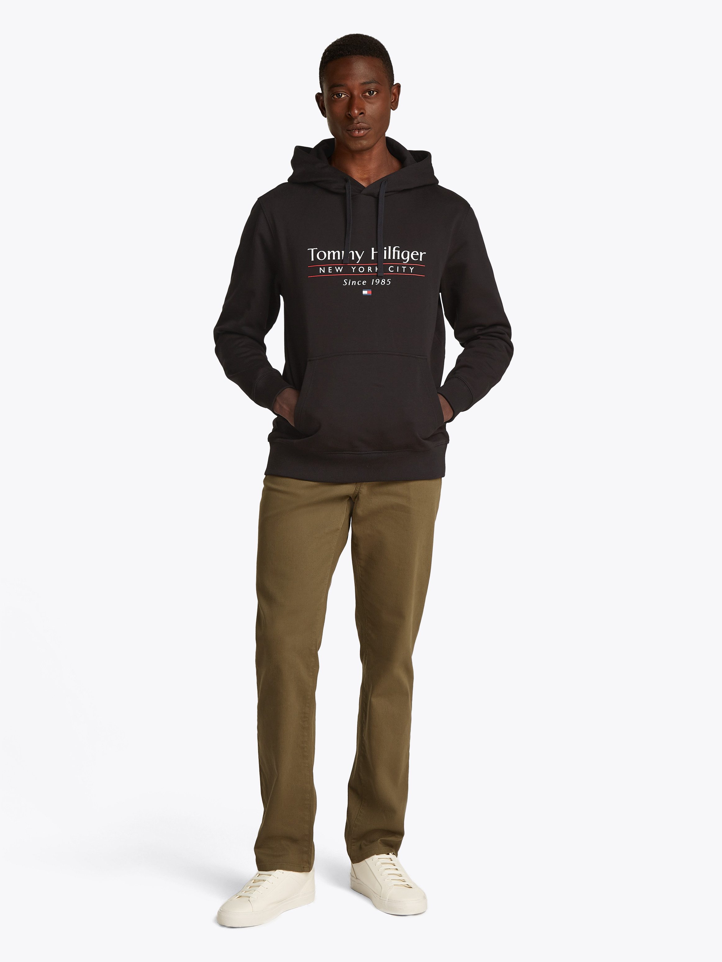 Tommy Hilfiger Hoodie HILFIGER CENTER STACK HOODY met grote meerkleurige print