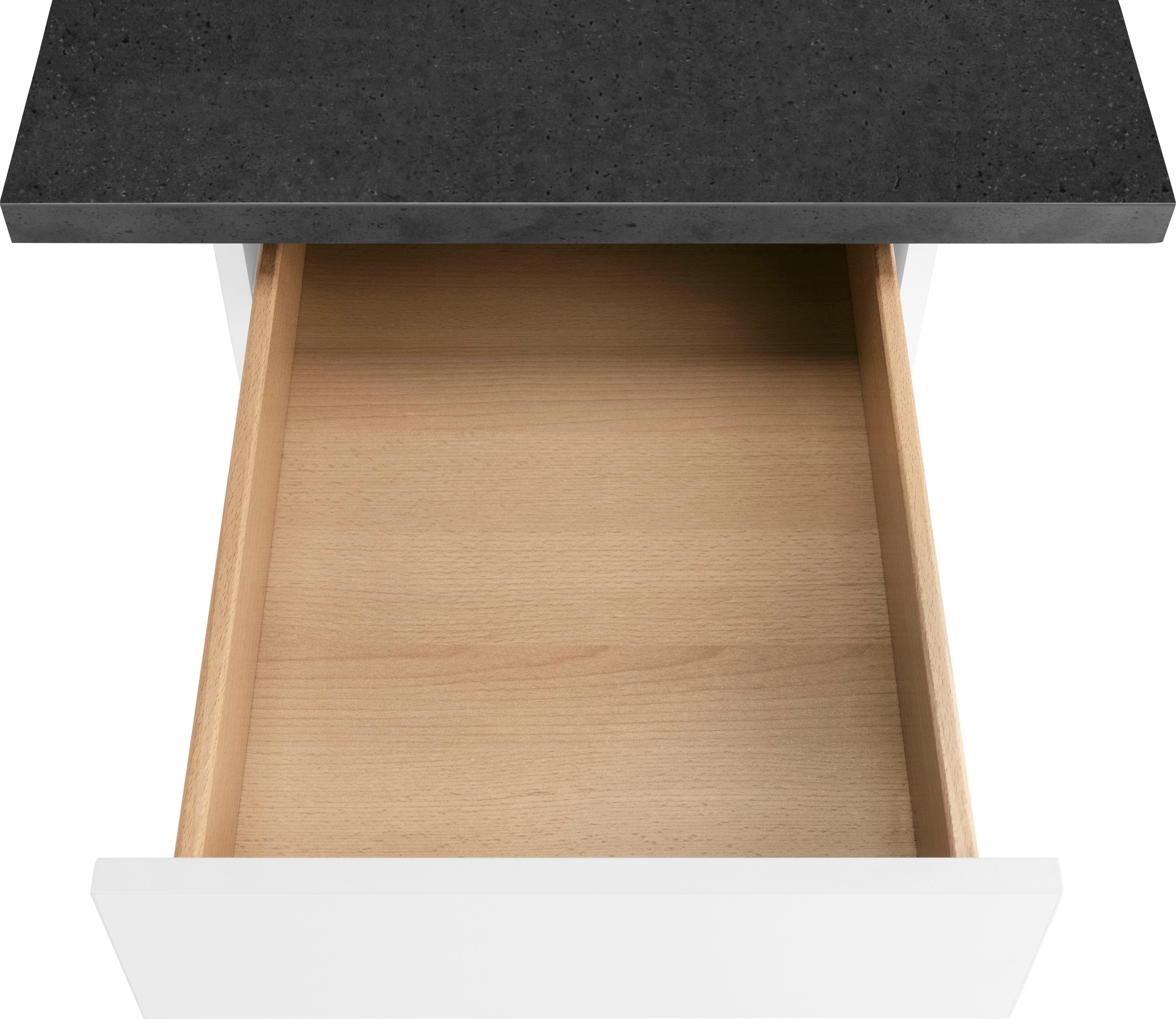 OPTIFIT Keukenblok Roth Breedte 300 cm, optioneel met elektrische apparaten, met apothekerskast