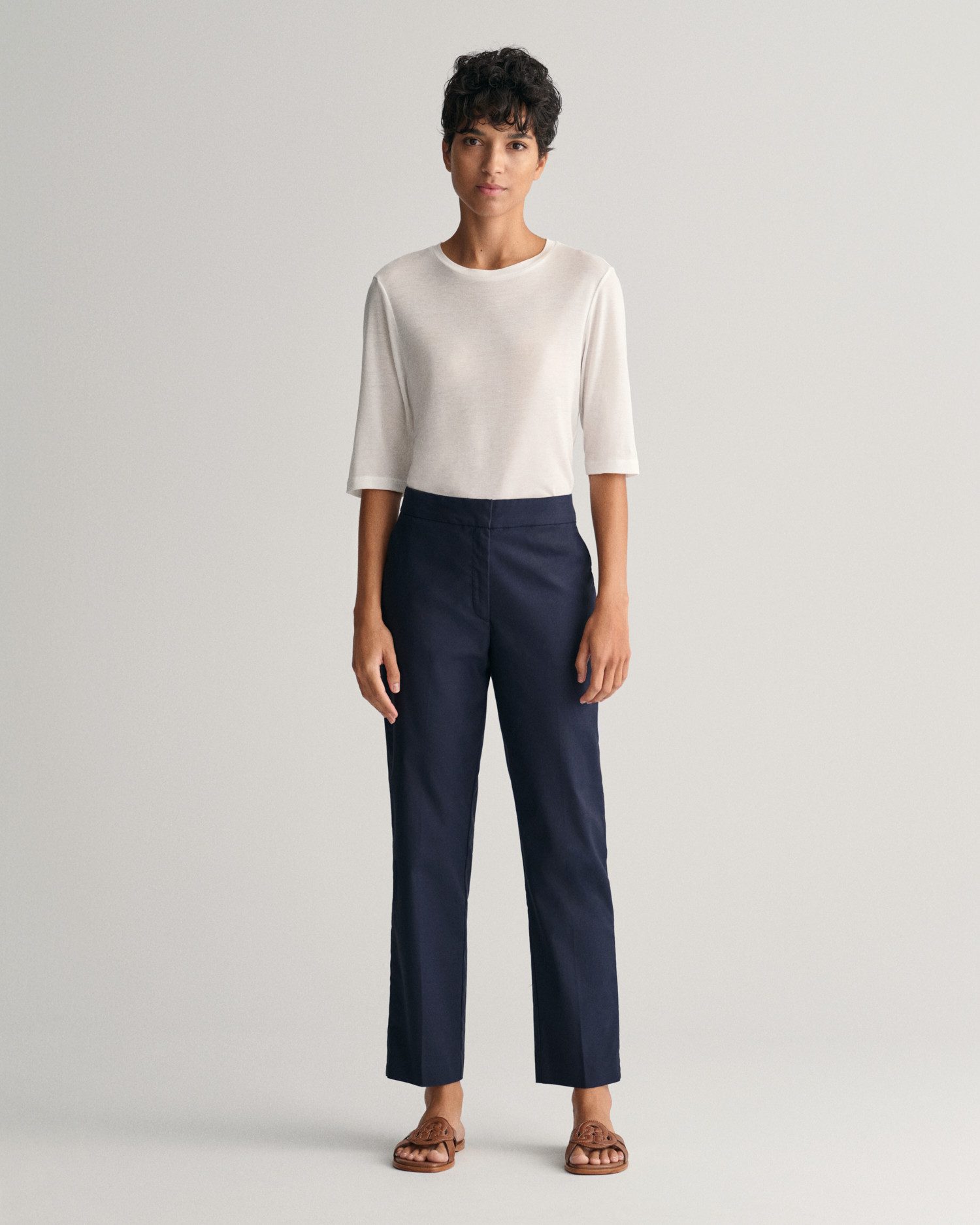 Gant Stoffen broek SLIM SLACK met plooien aan voor- en achterkant