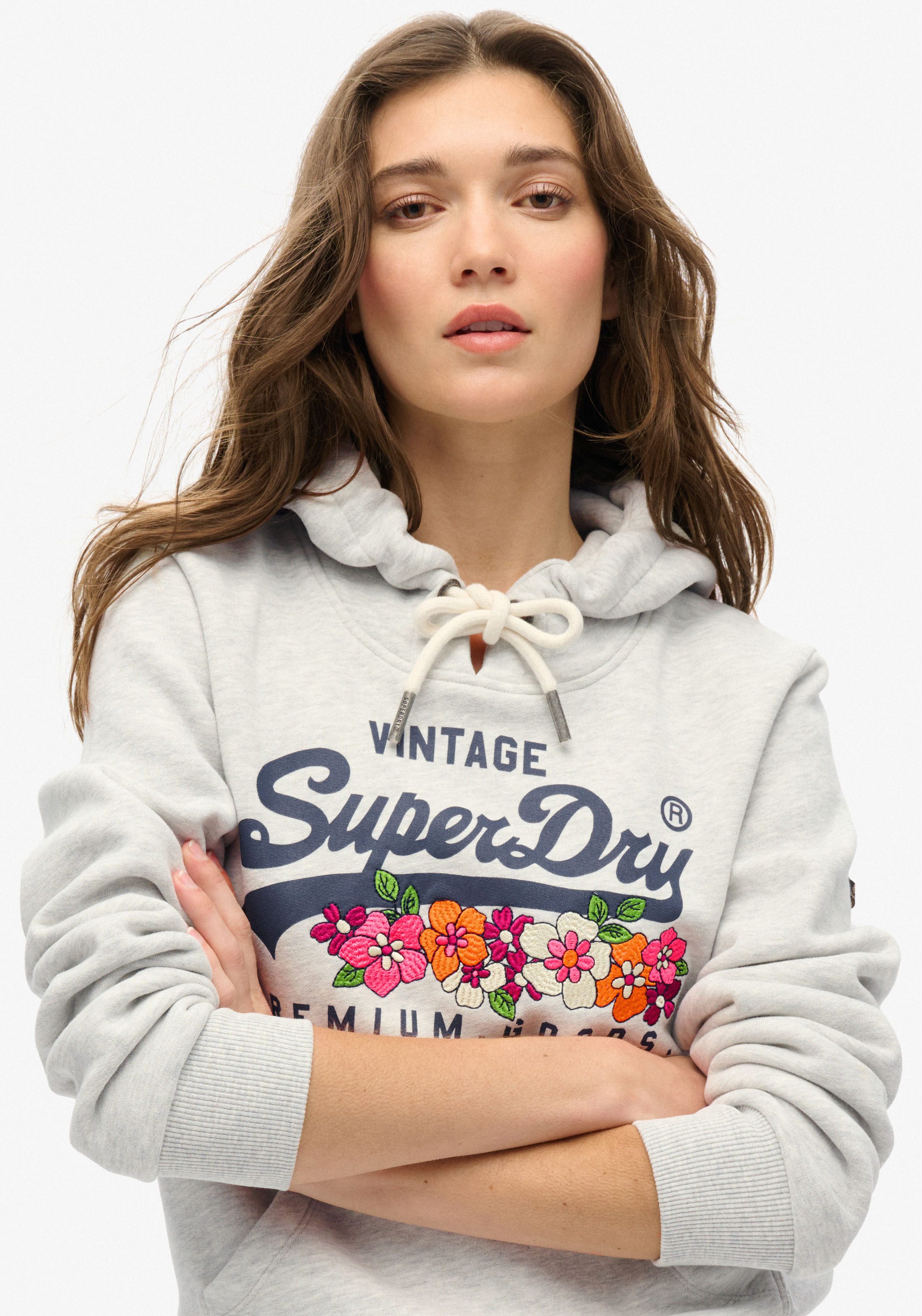 Superdry Hoodie VINTAGE VL PREM G FLORAL HOOD