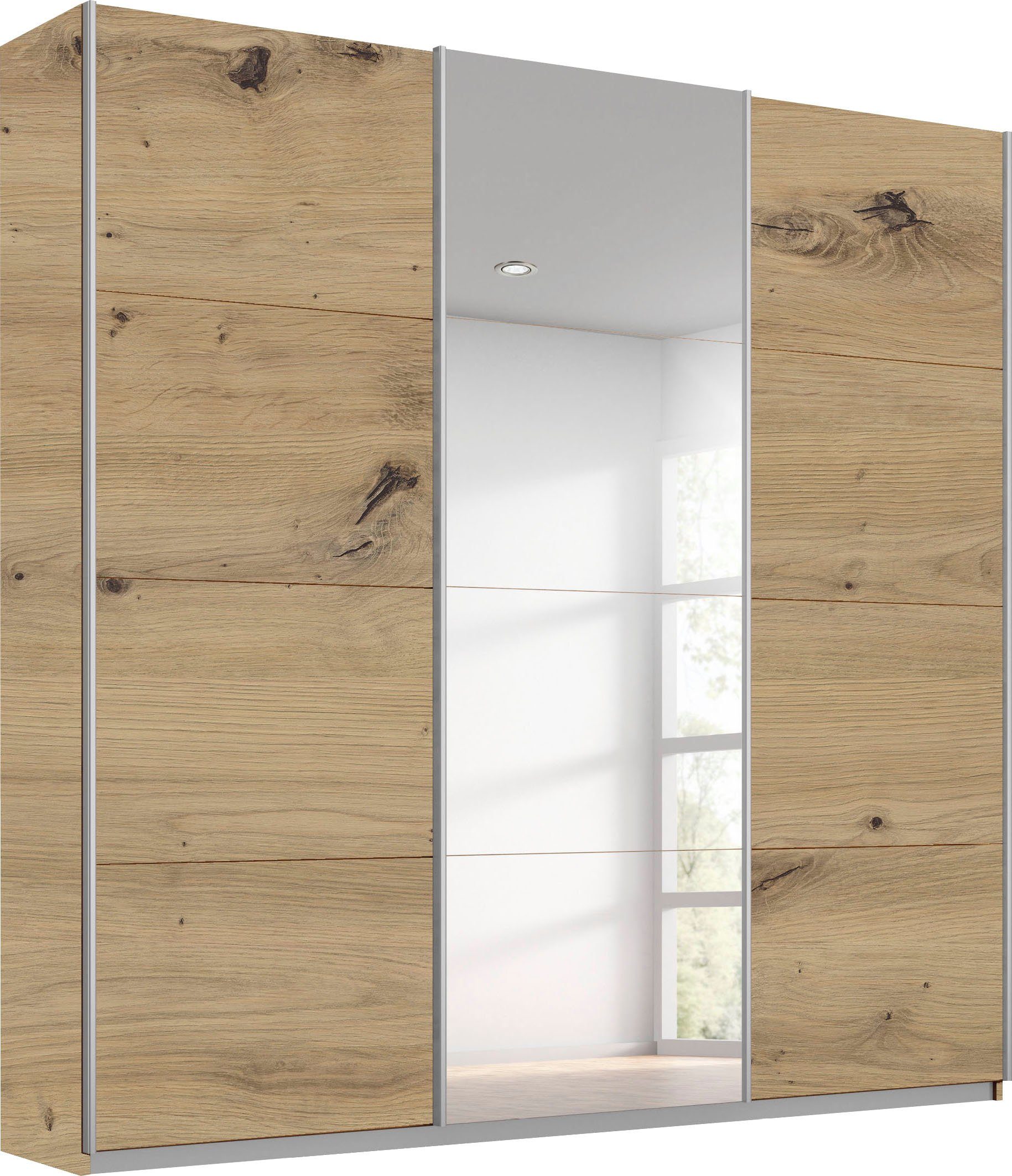 rauch Zweefdeurkast Kledingkast TOMA incl. rek inzet en extra legplanken made in germany zweefdeurkasten bruin