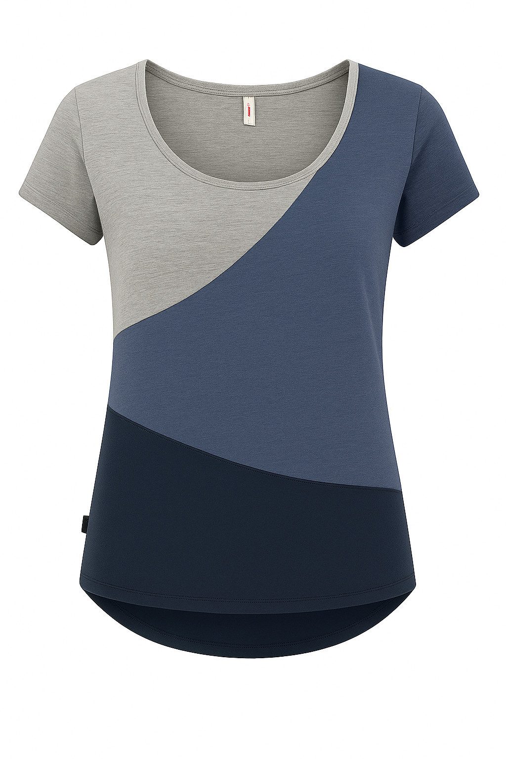 Ragwear Shirt met korte mouwen MINT BLOCK O met logopatches op de zoom en mouw