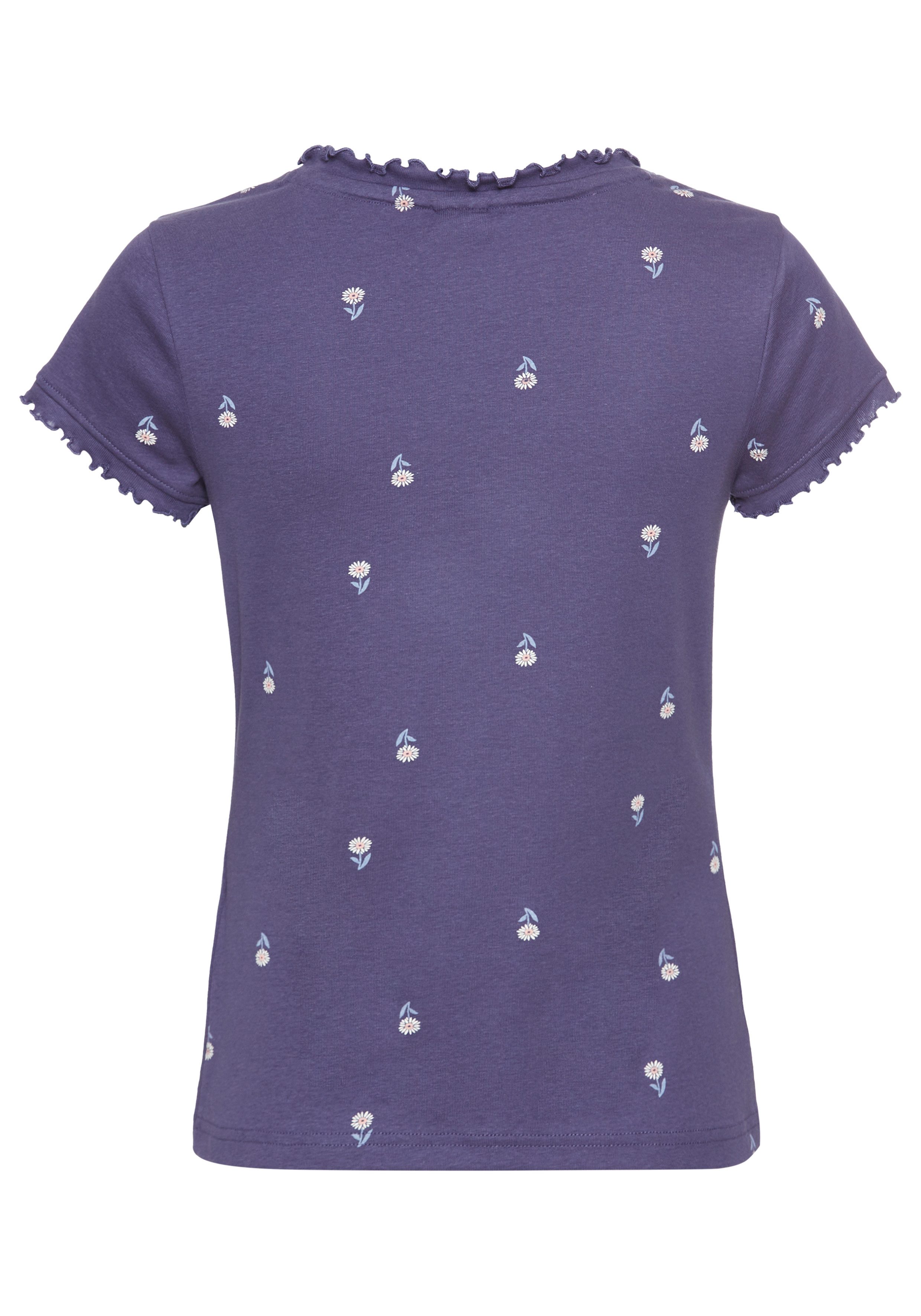 KangaROOS Shirt met korte mouwen korte mouw, figuuraccentuerend, van katoen