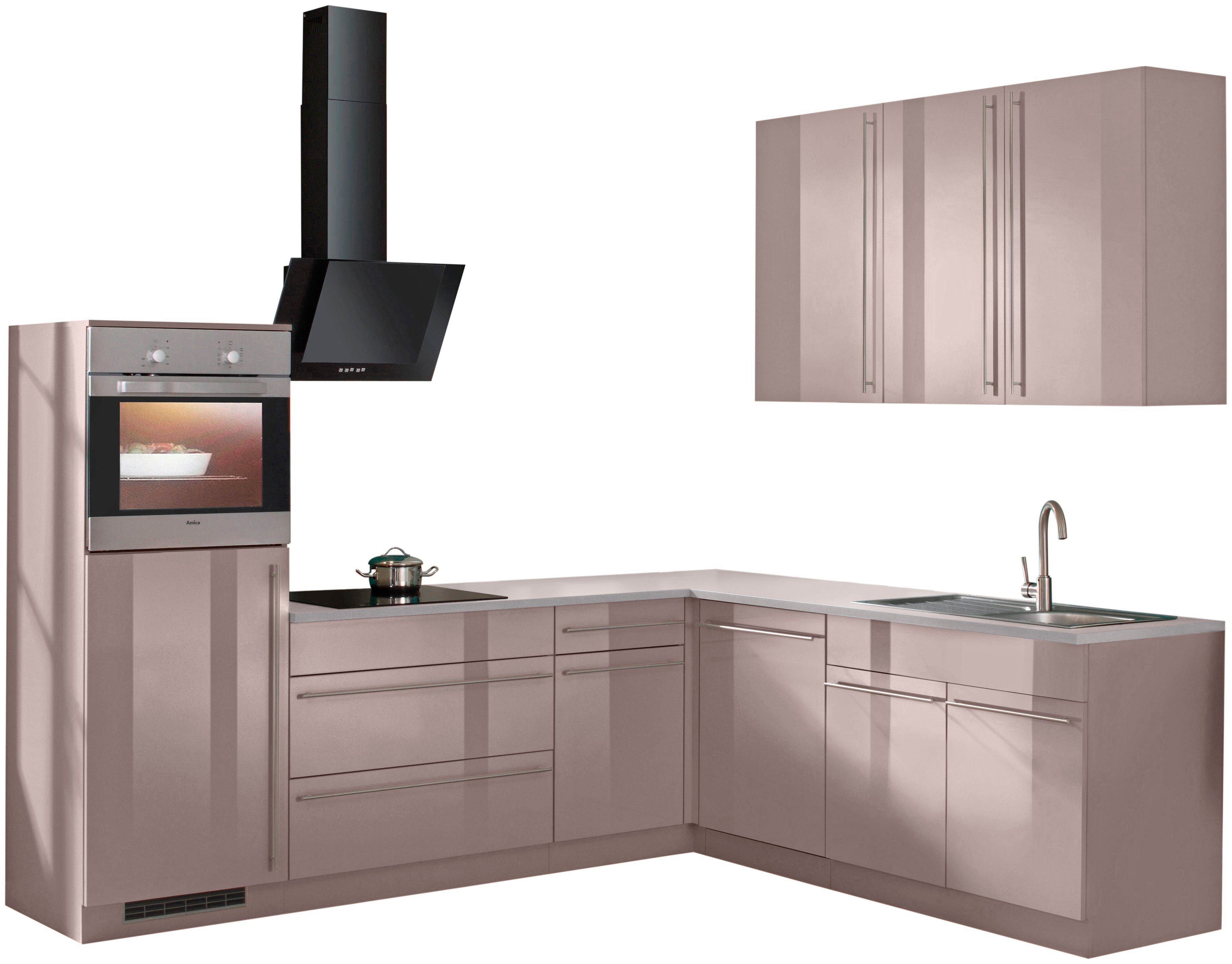 wiho Küchen Hoekkeuken Chicago wonen maat - beige