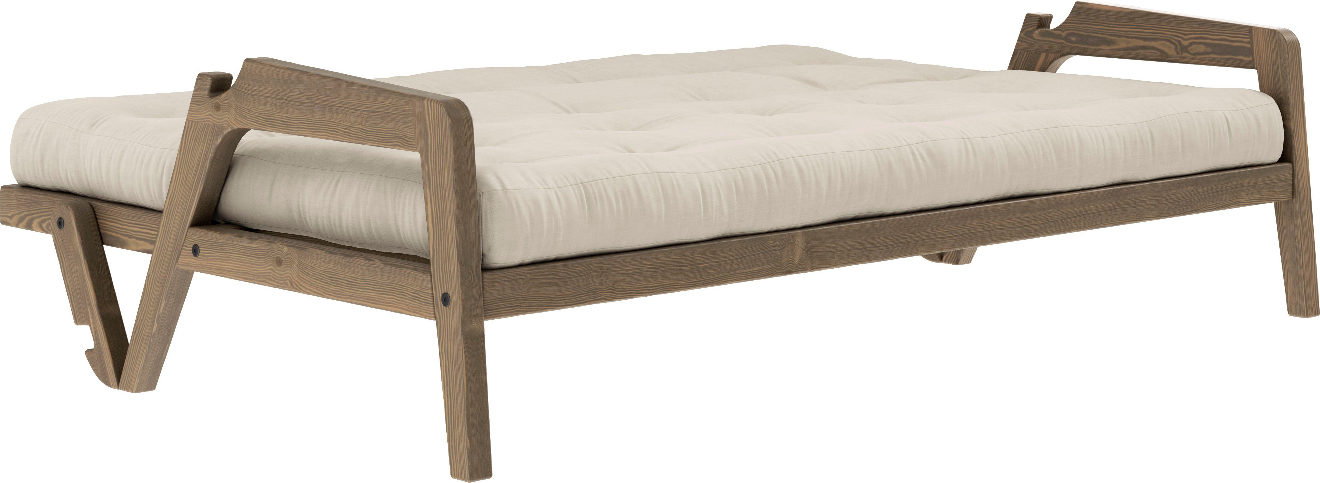 Karup Slaapbank Graf Met houtstructuur, incl. futonmatras, ligoppervlak 130x190 cm
