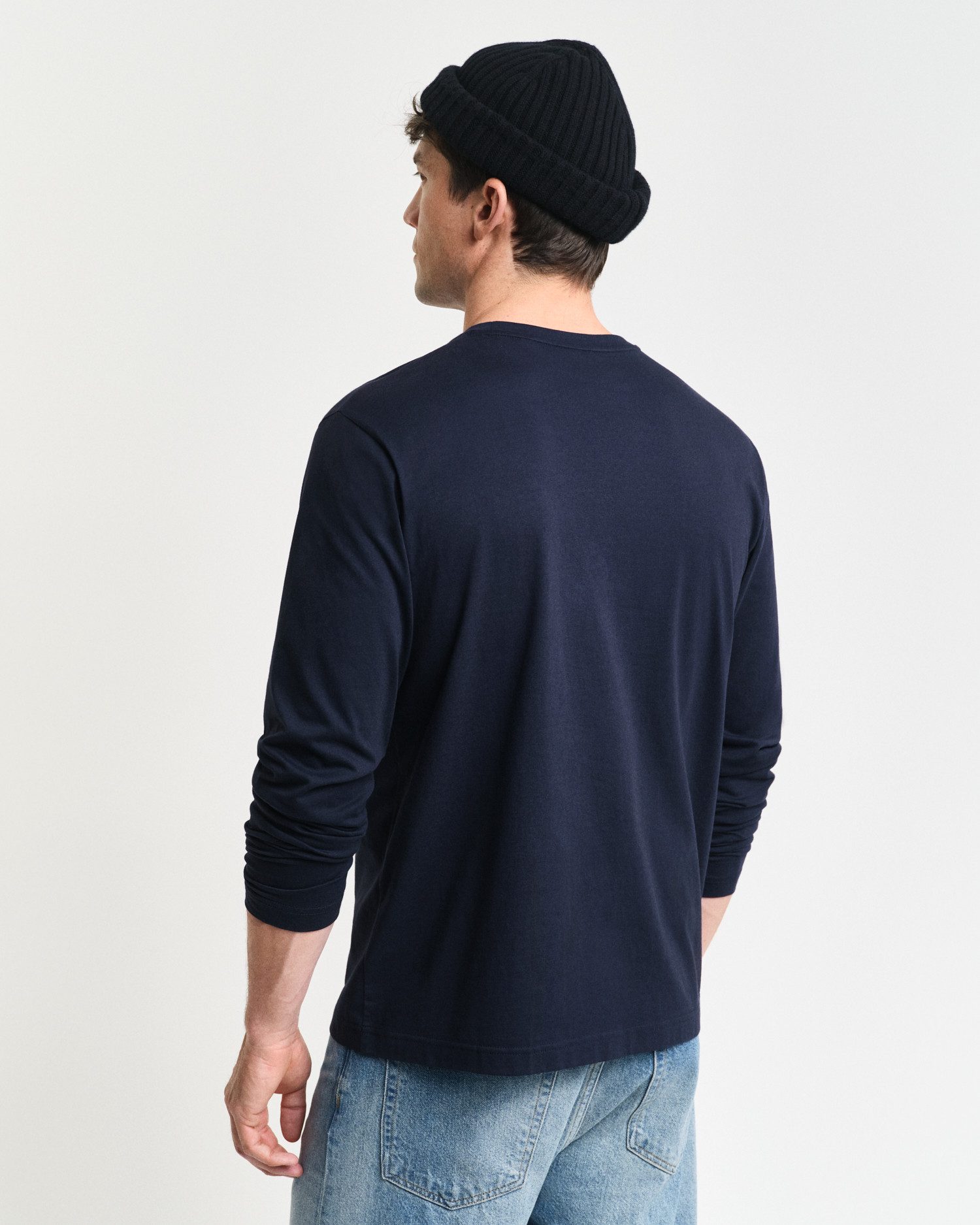 Gant Shirt met lange mouwen REG SHIELD LS T-SHIRT met logoborduursel op borsthoogte