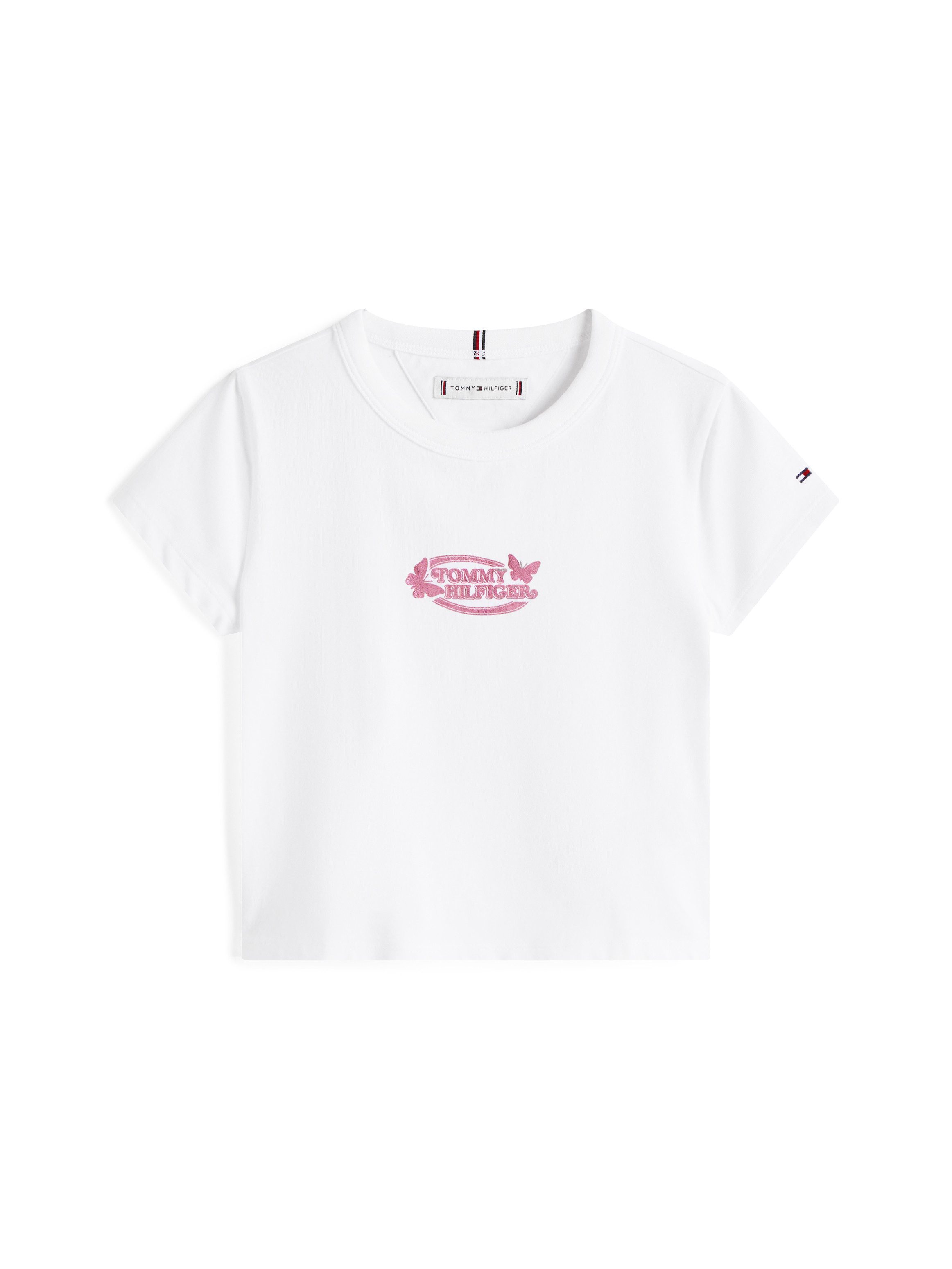Tommy Hilfiger T-shirt BUTTERFLY GRAPHIC TEE SS voor kinderen tot 16 jaar, met glanzende print