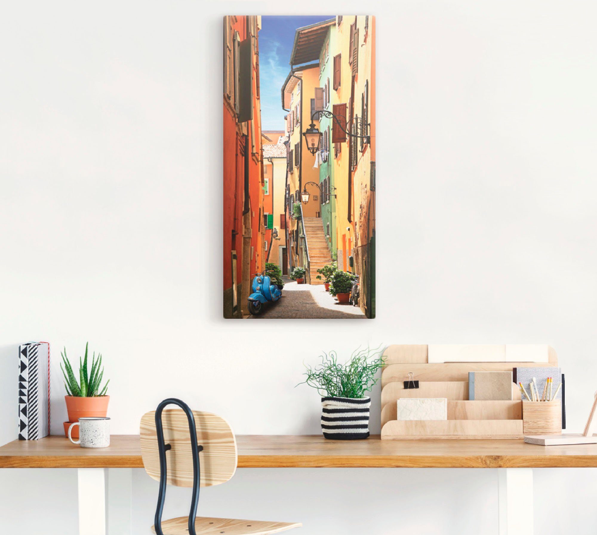Artland Artprint Altstadtgasse Riva del Garda als artprint op linnen, poster, muursticker in verschillende maten