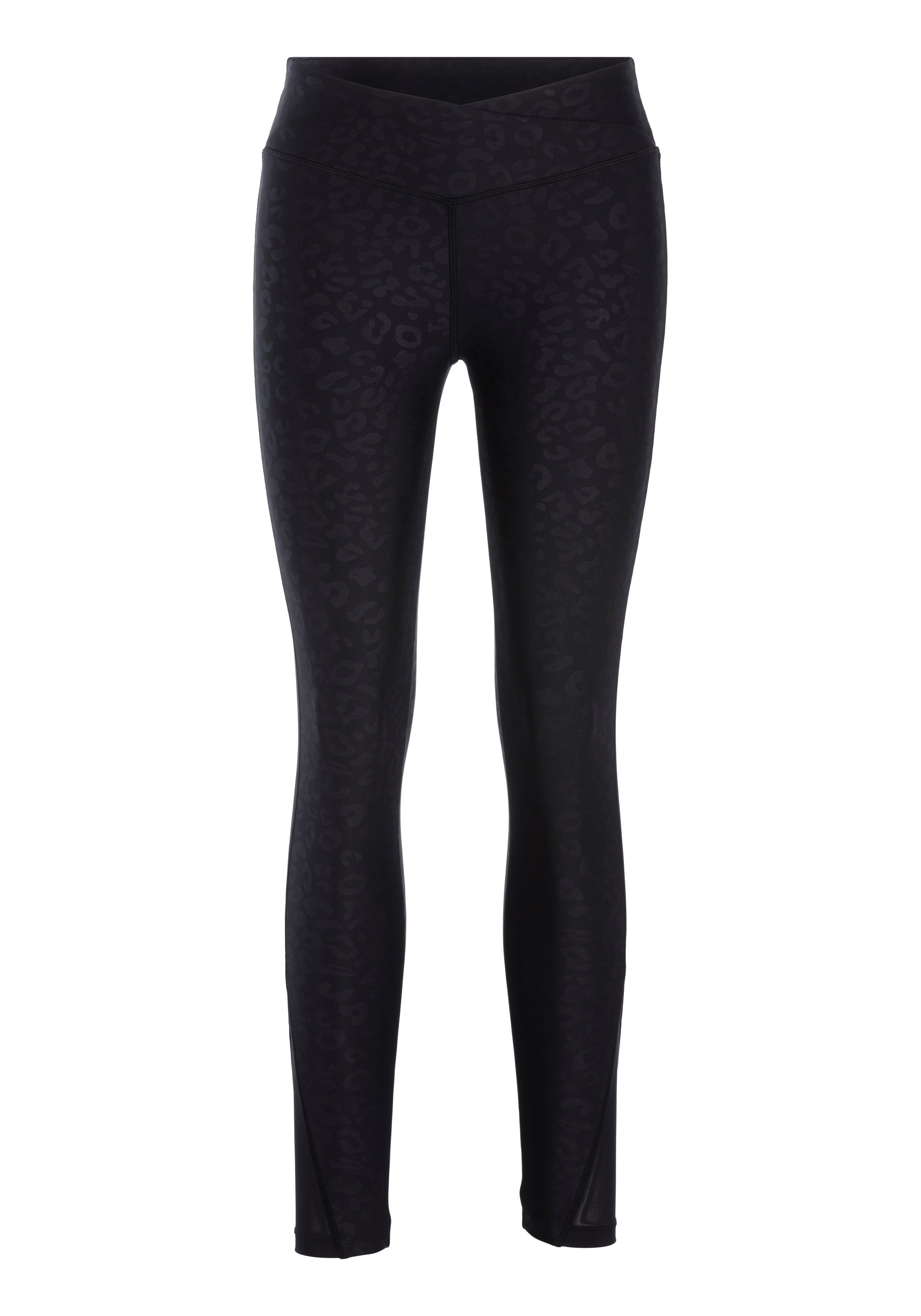 active by Lascana Functionele legging Sportleggings met V-vormige tailleband in leeuwprint