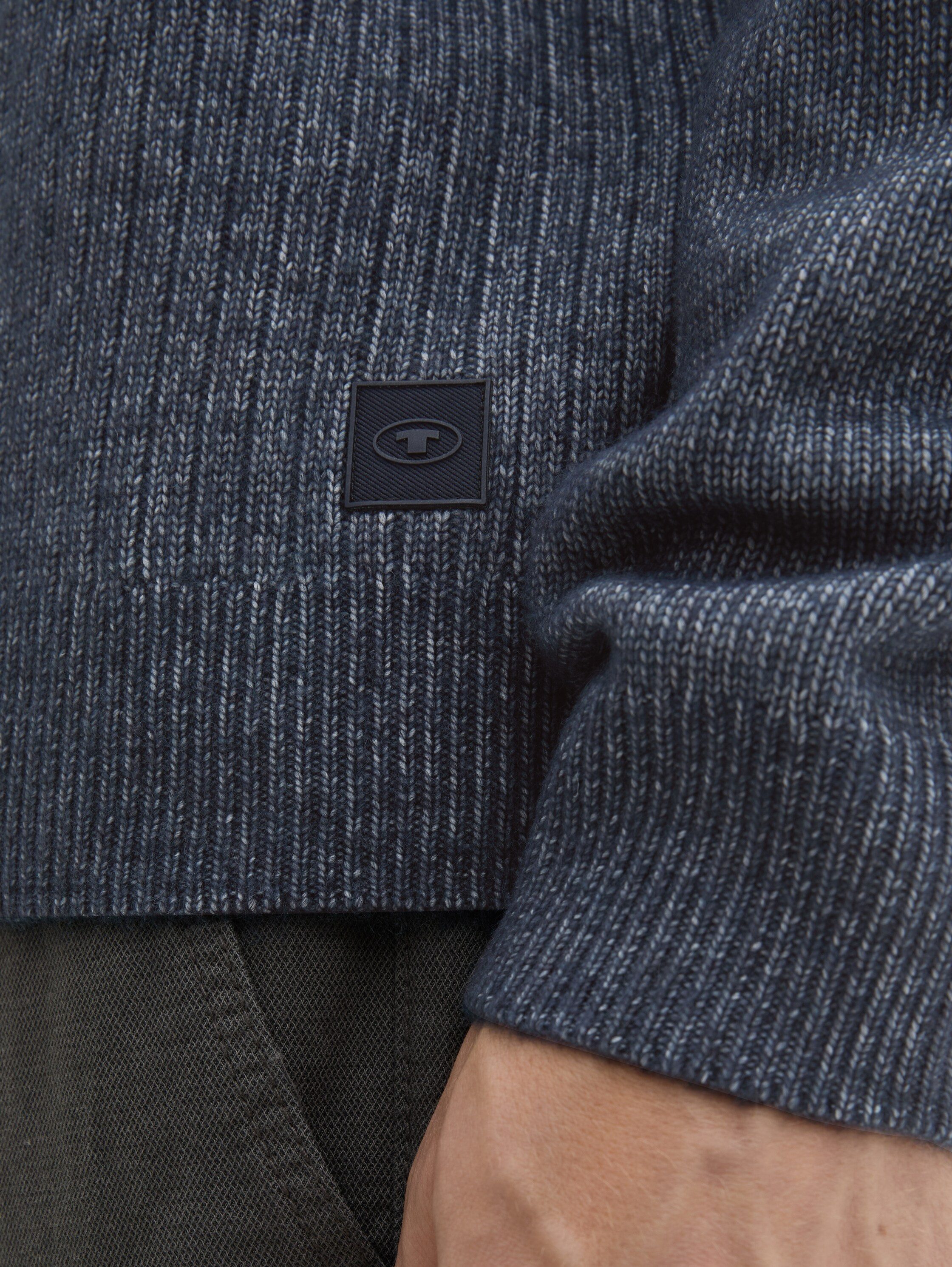 Tom Tailor Trui met ronde hals met ribstructuur