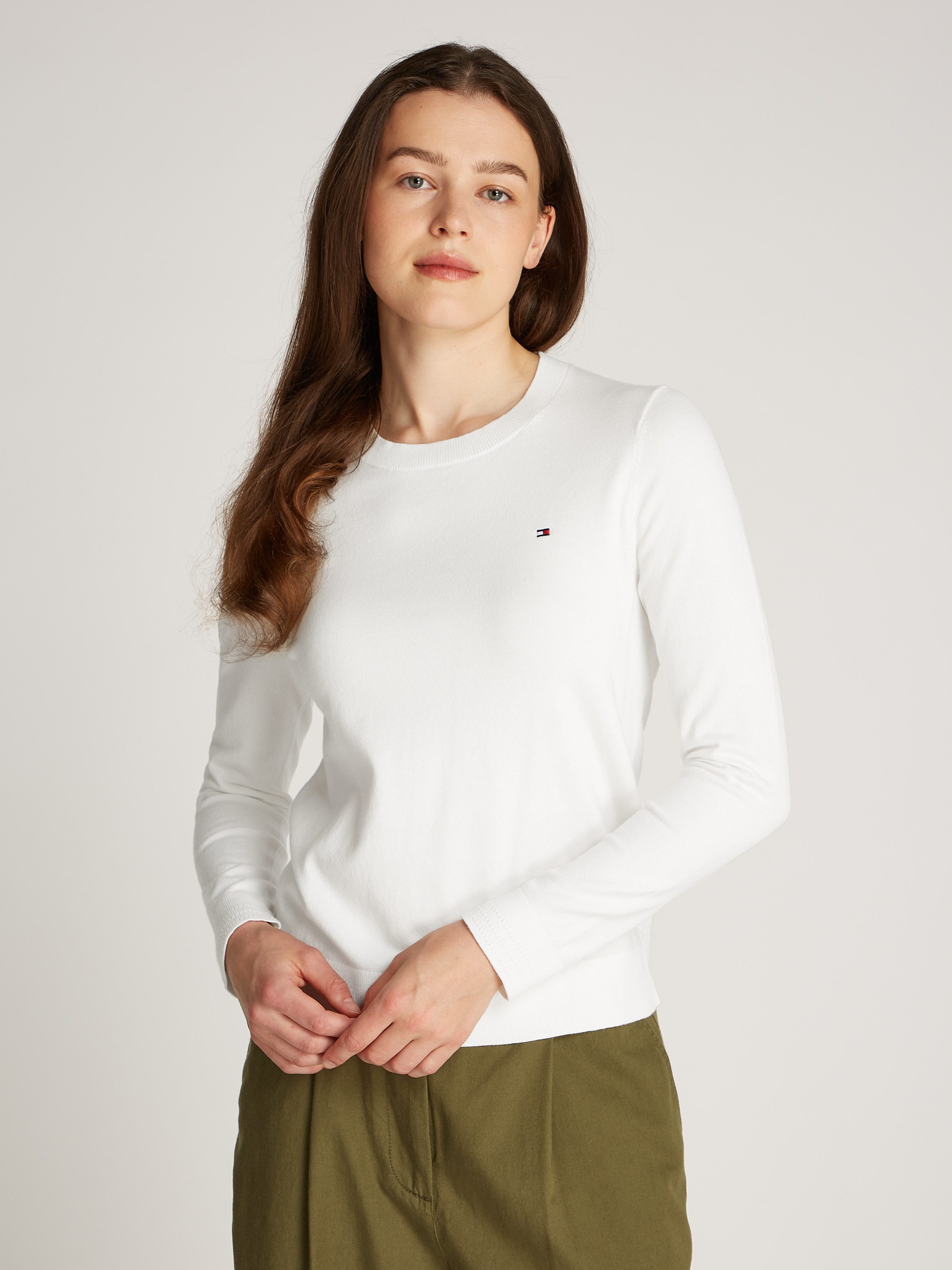 Tommy Hilfiger Trui met ronde hals CO JERSEY STITCH LS C-NK SWT