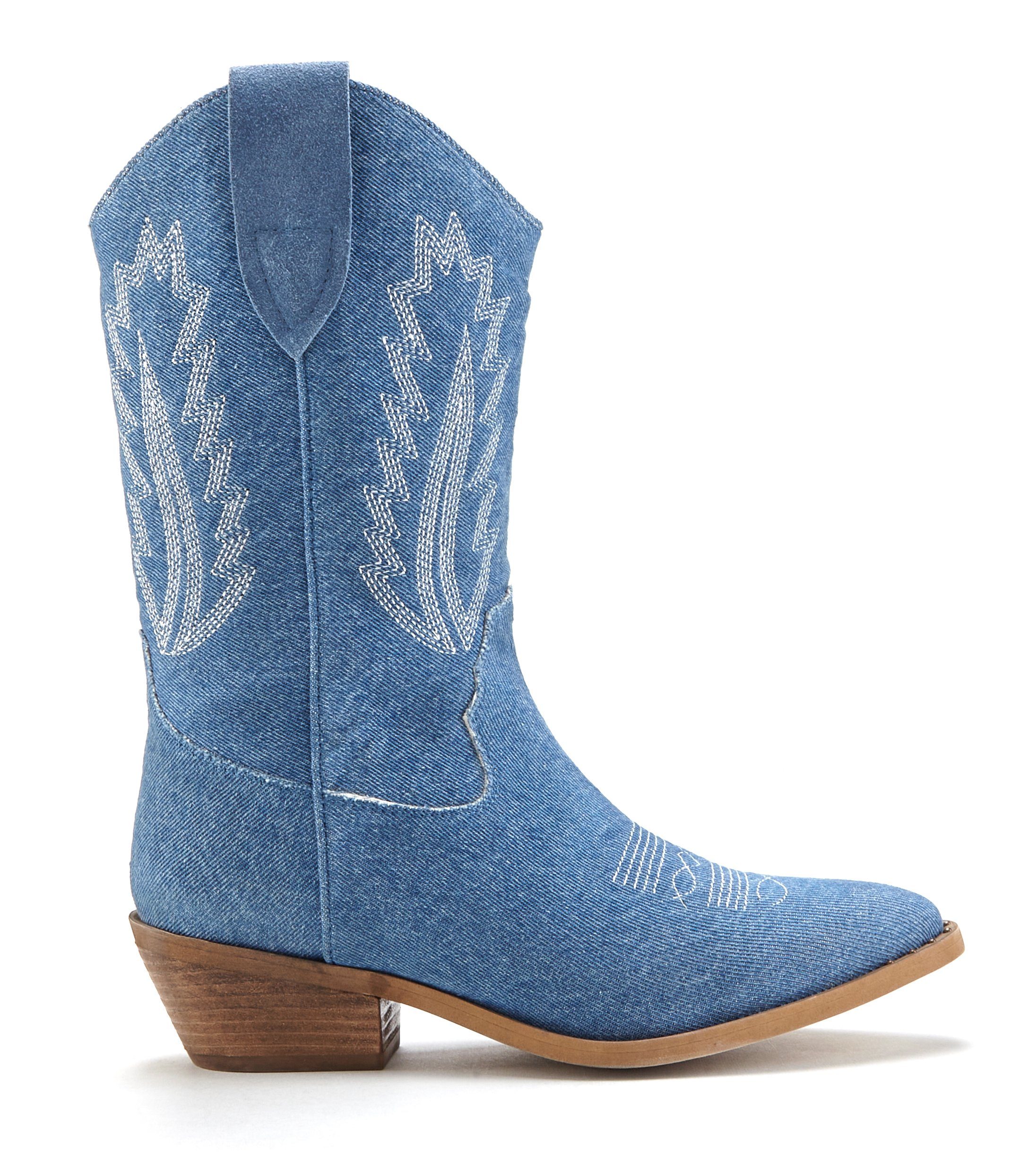 Lascana Cowboy boots Cowboy enkellaars, western enkellaars, ankleboots in denim-look