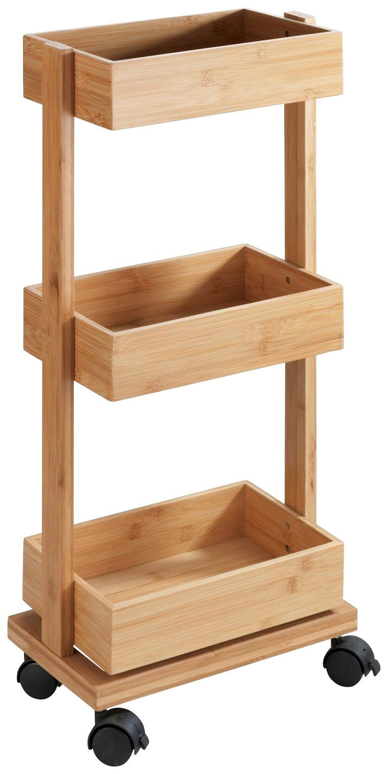 WENKO Trolley Rek Tortona Badkamerkast met 3 legplanken