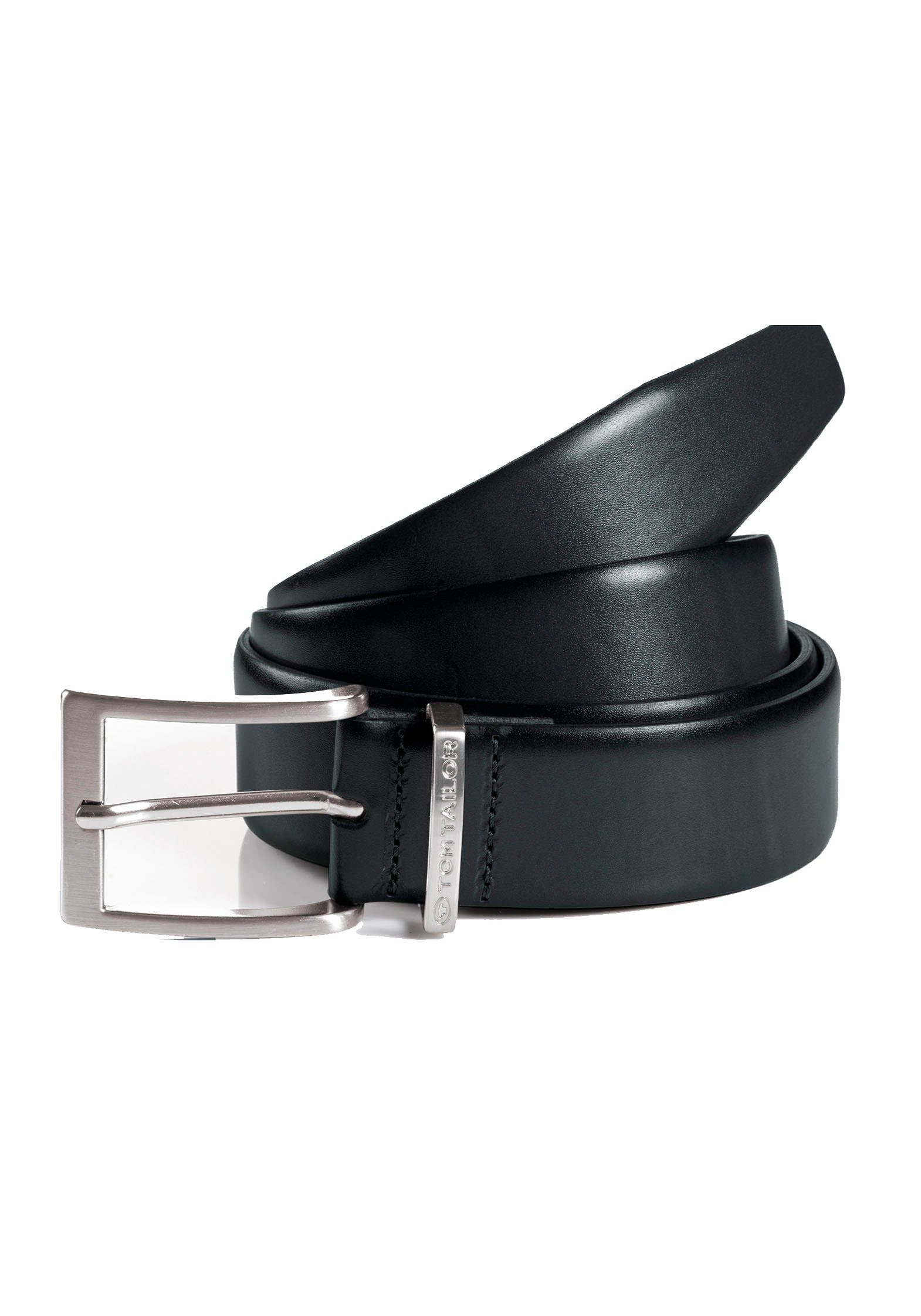 Tom Tailor Leren riem TTBILL 3.5 cm brede herenriem, vrijetijd- en pakriem, tot maat 120 heren riemen maat 90 zwart