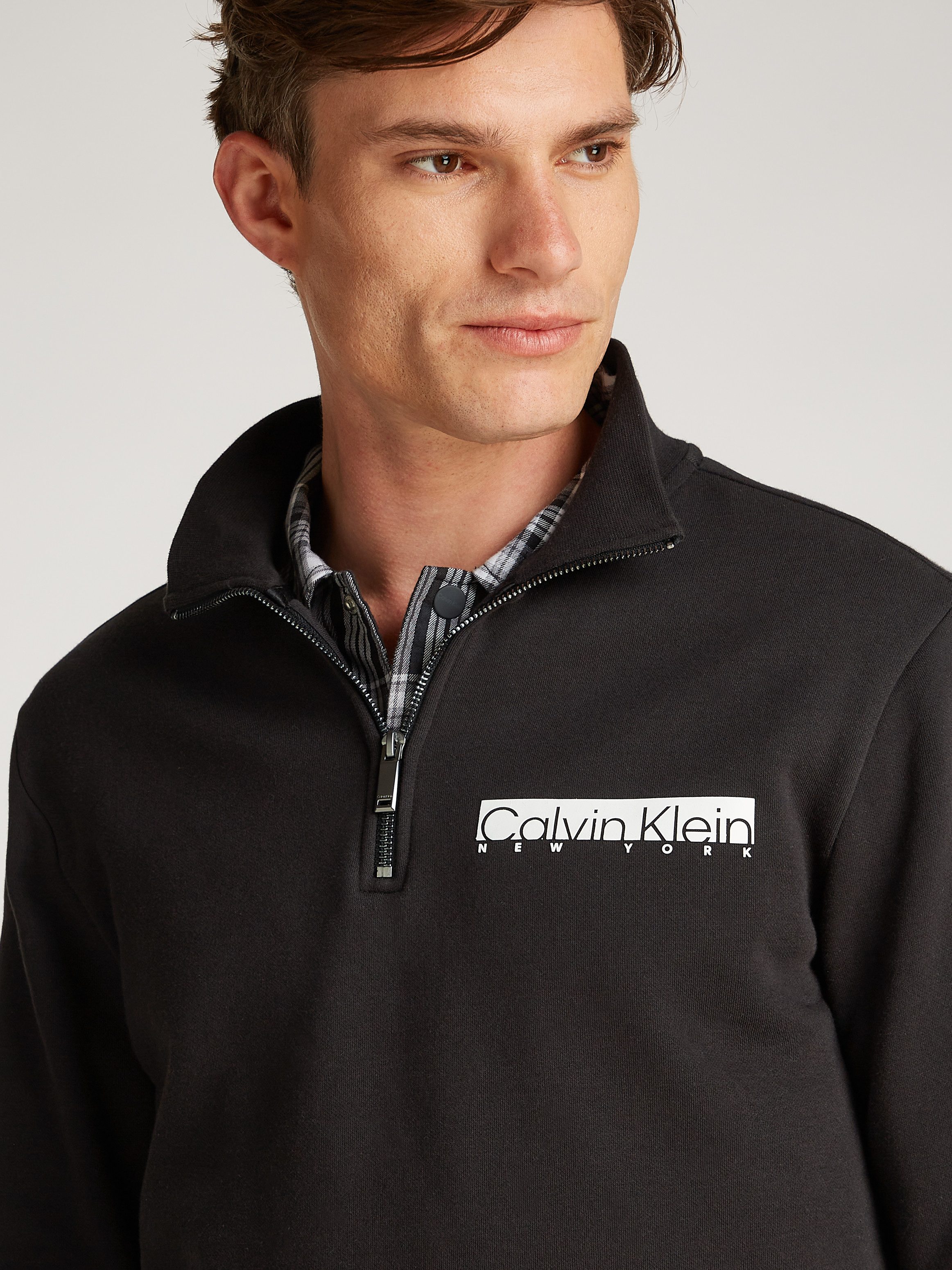 Calvin Klein Sweatshirt NY CHEST BOX LOGO Q-ZIP