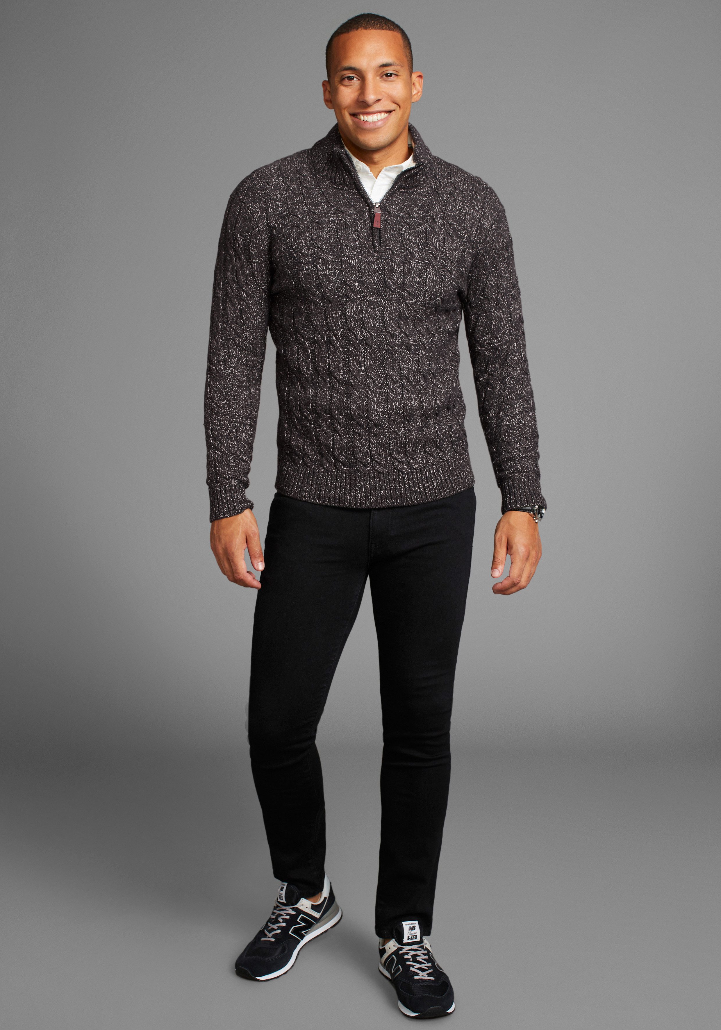 DELMAO Schipperstrui Tot maat 3XL met kabelpatroon