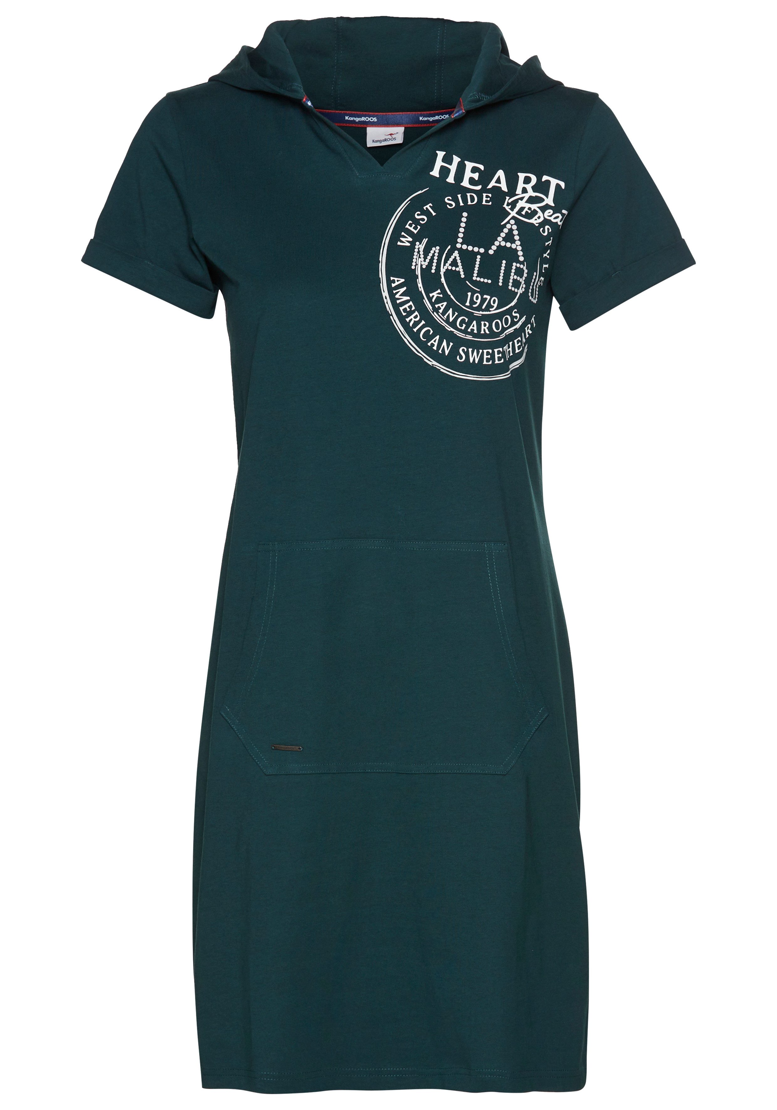 KangaROOS Sweatjurk van zachte jersey met capuchon - nieuwe collectie