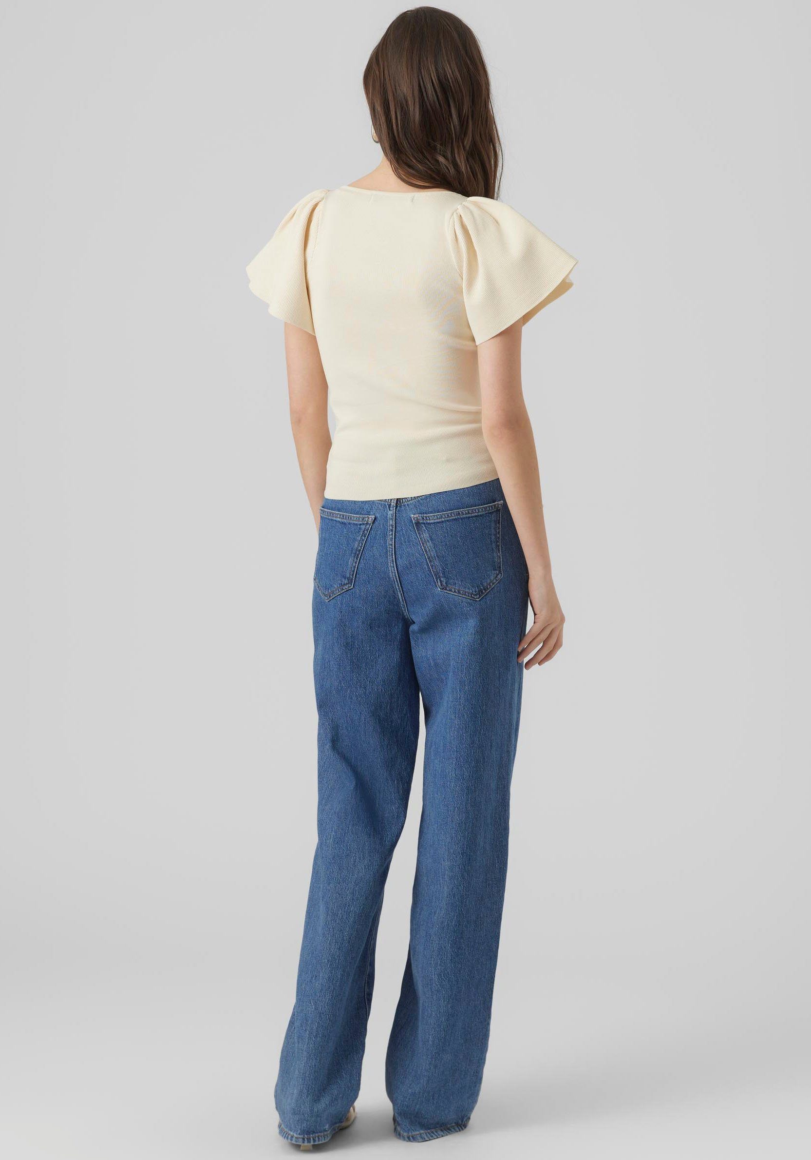 Vero Moda Gebreide trui VMGINNY SS V-NECK PULLOVER NOOS