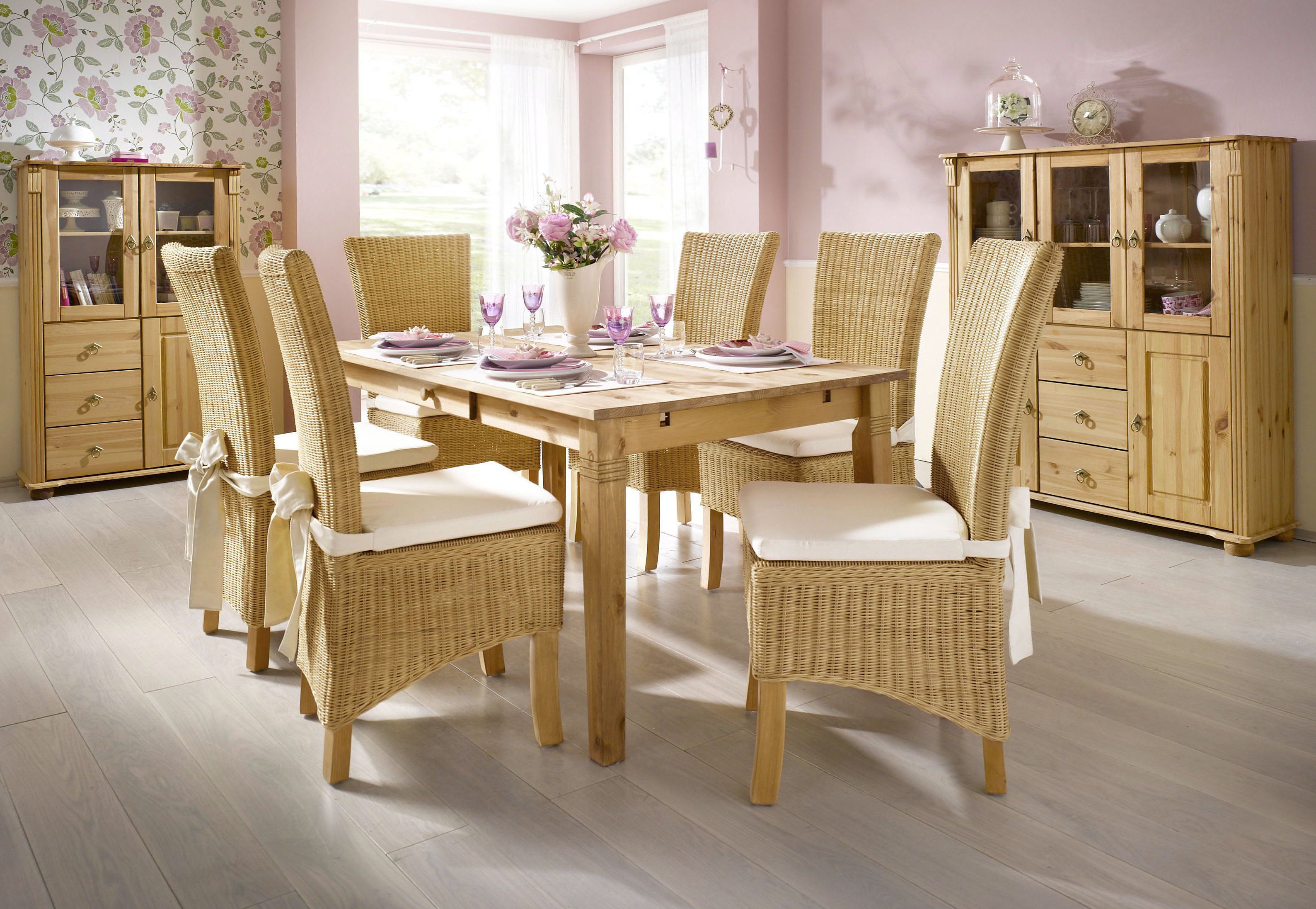 Home affaire Eettafel Danuta keuze met lade, van massief grenen, fsc®-gecertificeerd