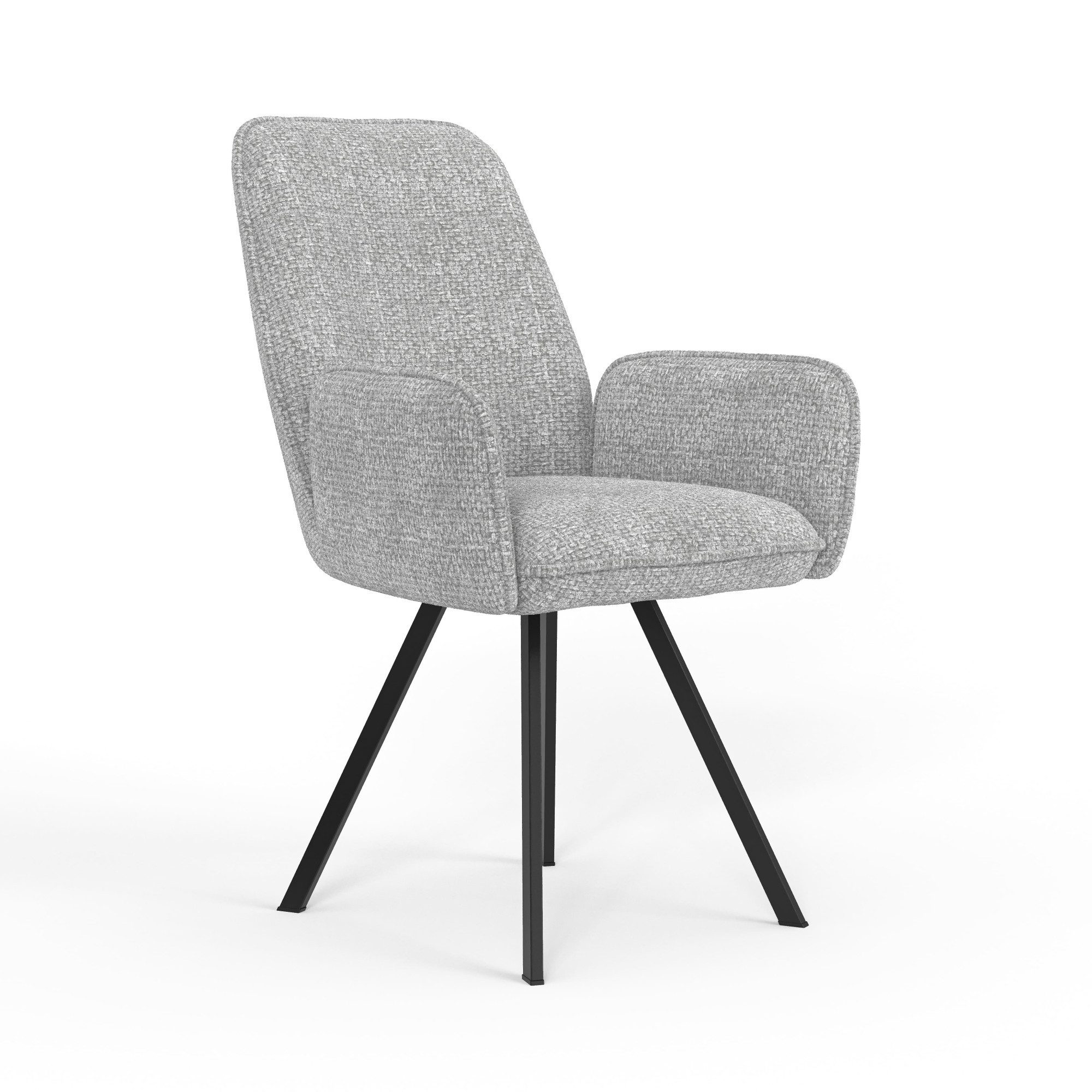 Home affaire Stoel met armleuningen Mily eetkamerstoel, gestoffeerde fauteuil, woonstoel, eetstoel met armleuningen (set, 2 stuks)