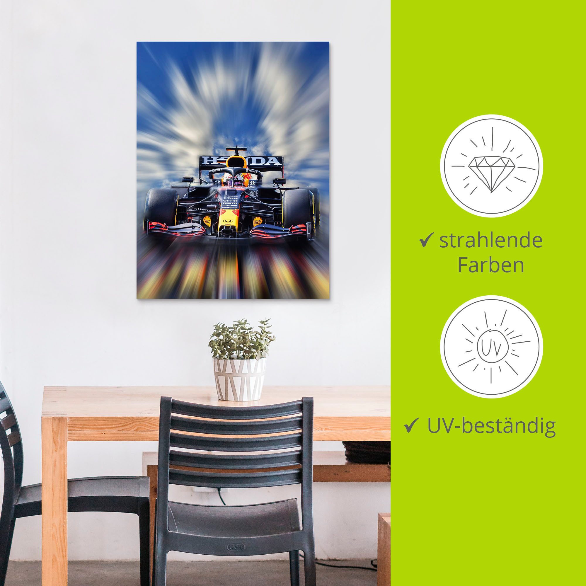 Artland Artprint Max Verstappen - wereldkampioen Formule 1 als artprint van aluminium, artprint voor buiten, artprint op linnen, poster, muursticker