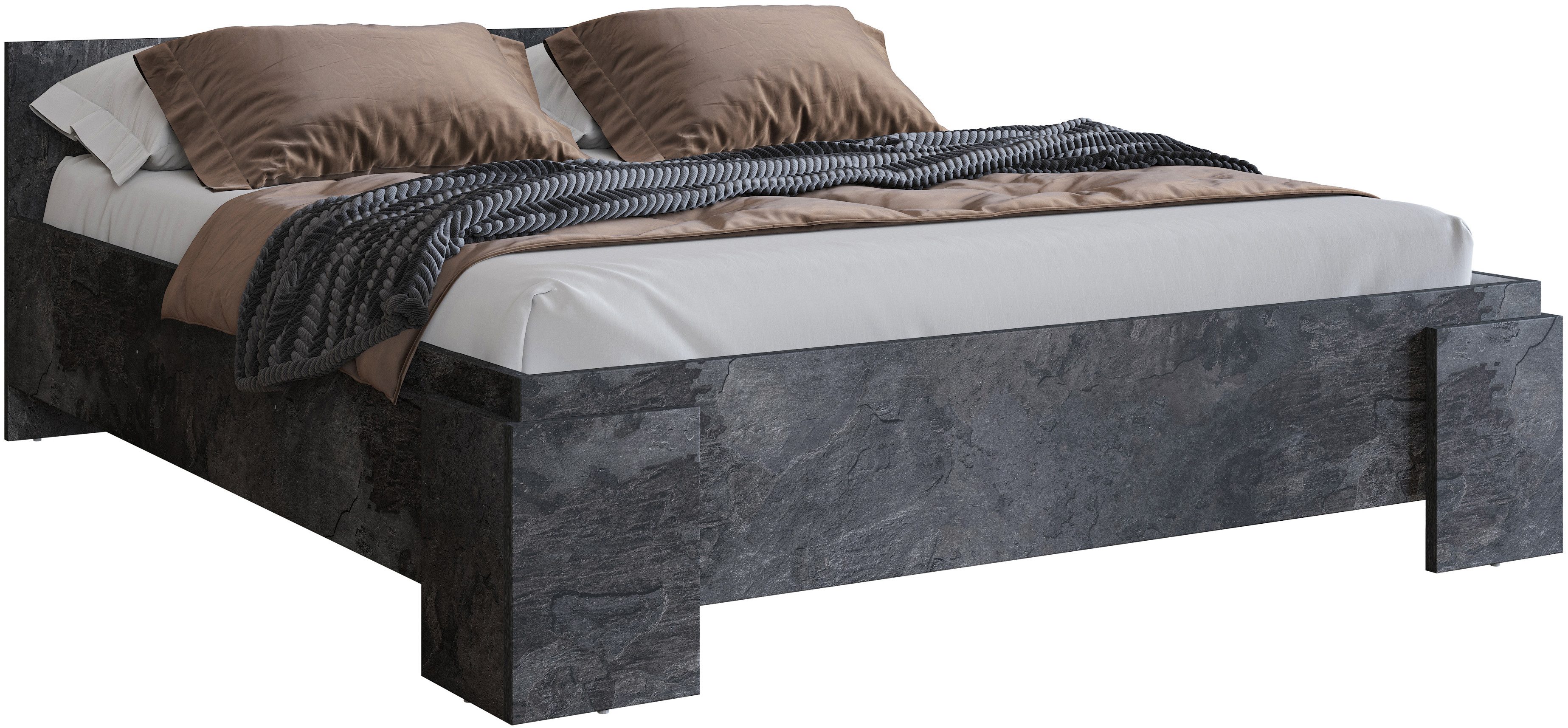 INOSIGN Bedframe India, FSC-gecertificeerd houtmateriaal, gemaakt in Europa Tweepersoonsbed 160x200 of 180x200 cm, wit of leisteenkleurig bedden