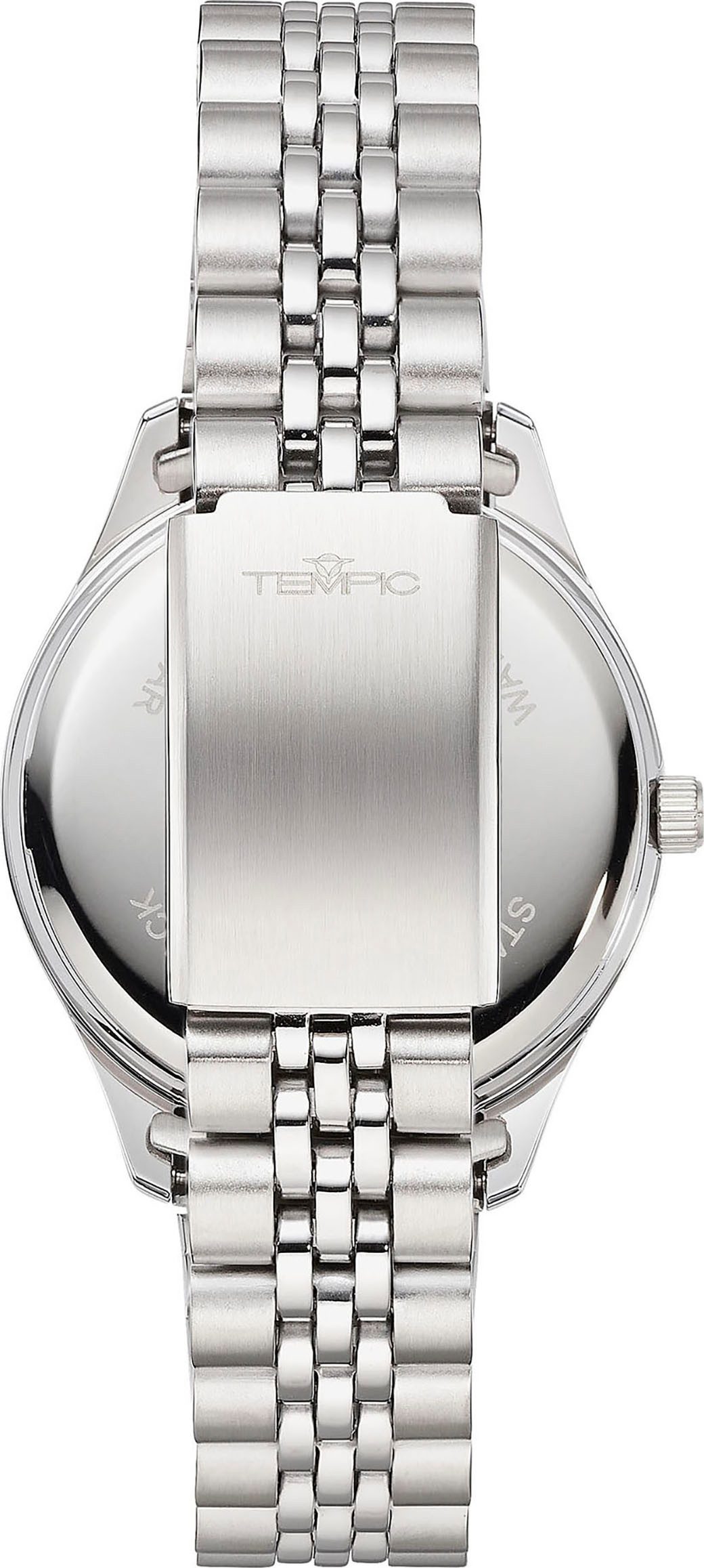 Tempic Kwartshorloge Horloge, dameshorloge, stalen band, analoog, dag