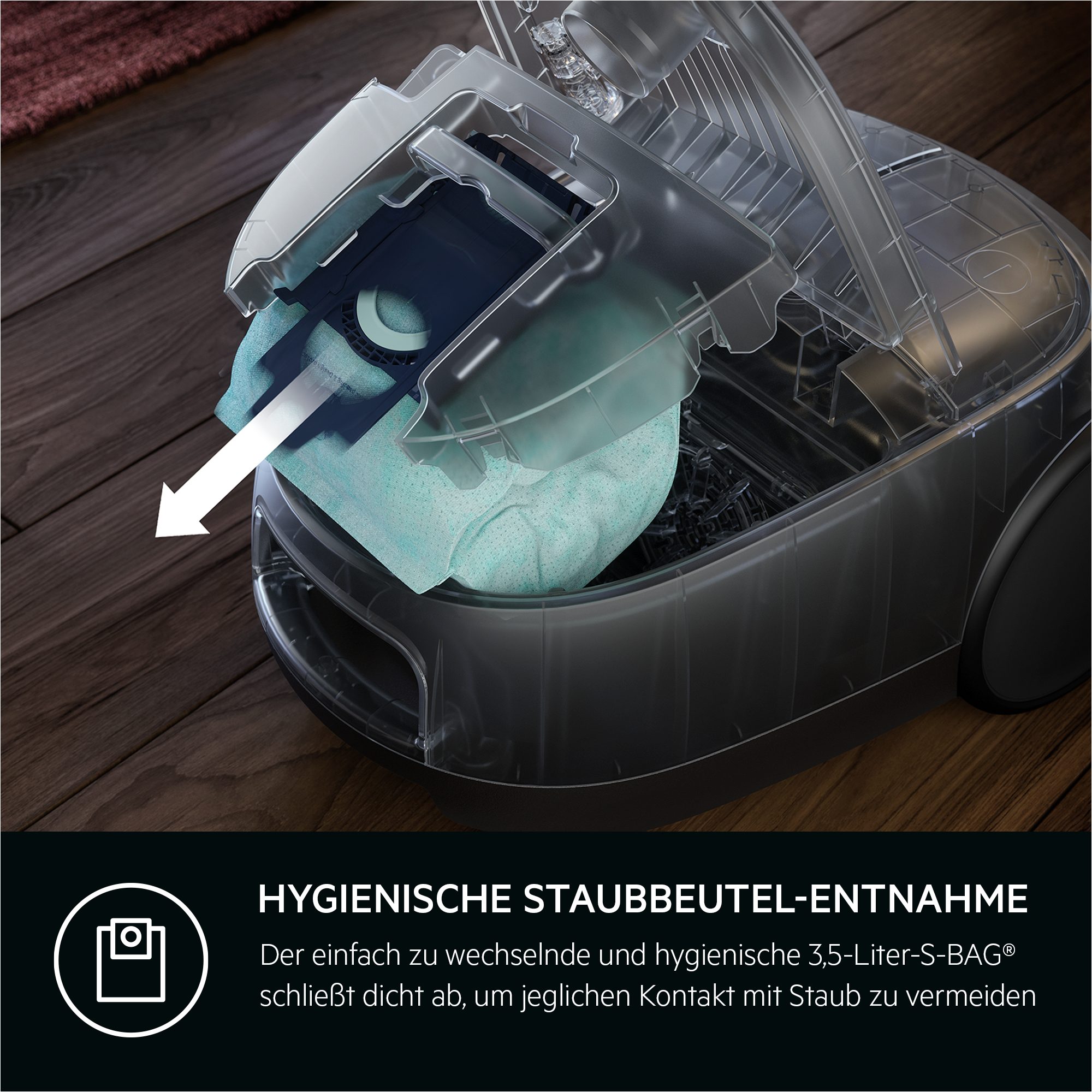 AEG Stofzuiger HYGIENIC 6000 (AB61H6SW) hoog zuigvermogen, inclusief extra zuigmonden, 50% recyclingkunststof