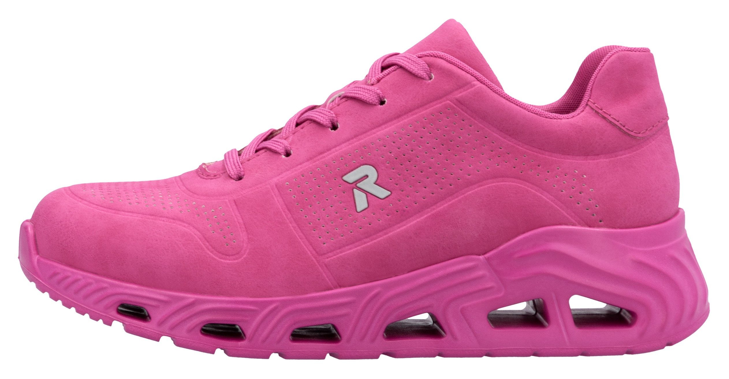 RIEKER Sport Sneakers met sleehak Dakota , veterschoenen, lage schoen, vrijetijdsschoen in vegan verwerking