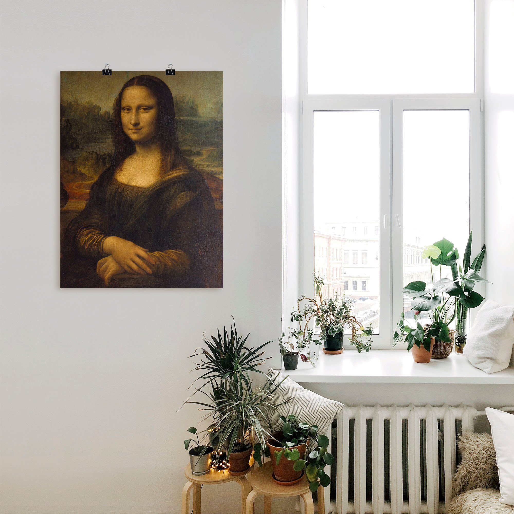 Artland Artprint Mona Lisa. Omstreeks 1503 als artprint op linnen, poster in verschillende formaten maten