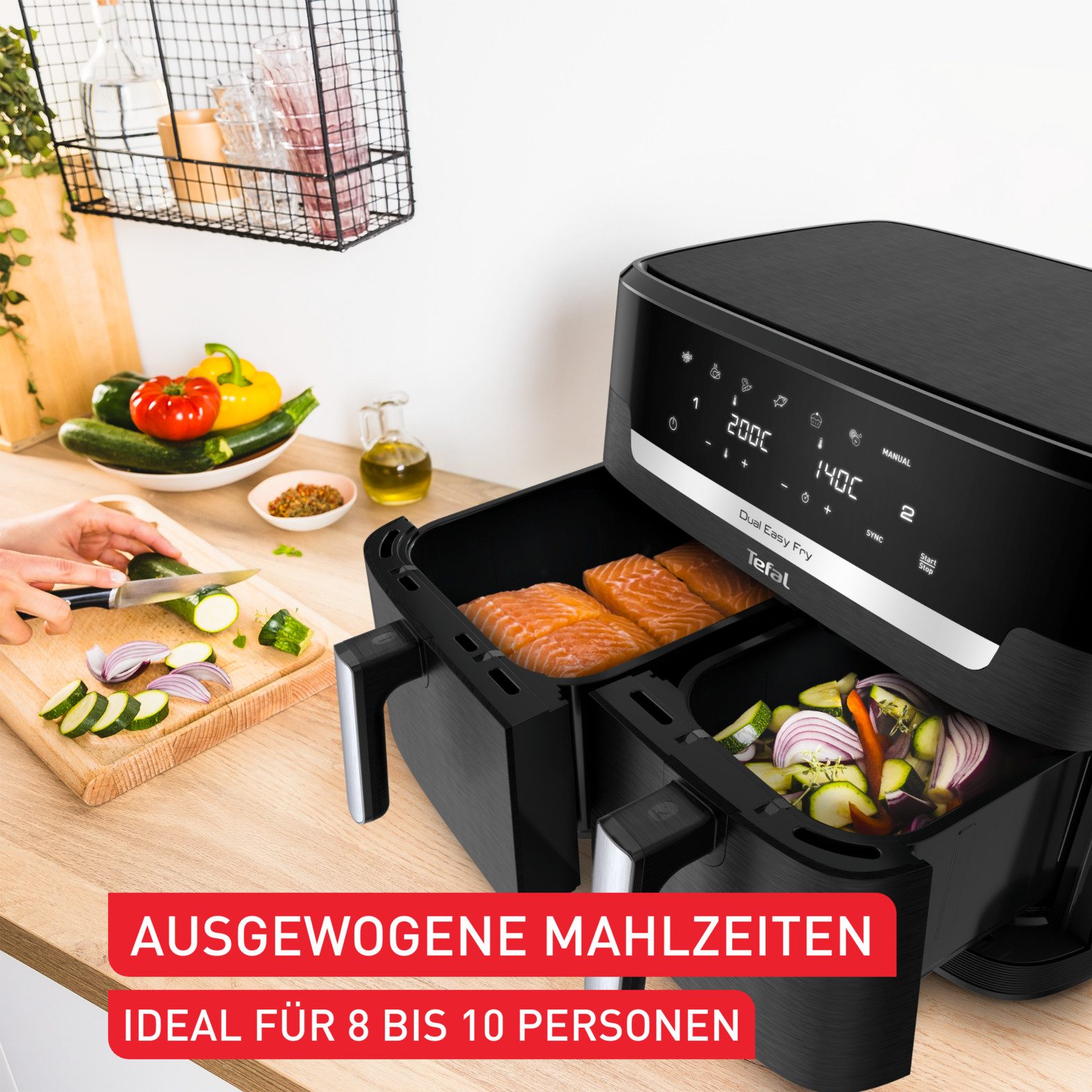 Tefal Airfryer EY9428 Dual Easy Fry XXL