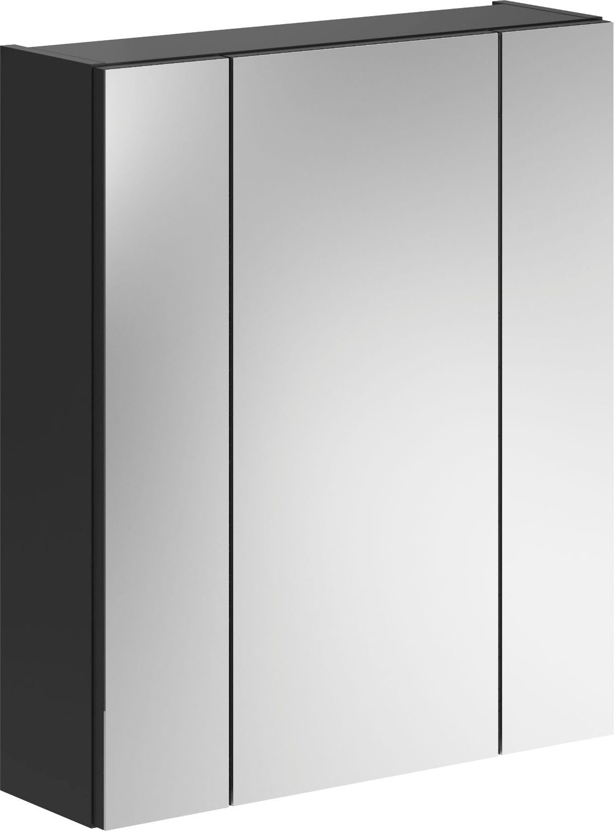 inosign badkamerspiegelkast malmoe badkamermeubel, spiegelkast, breedte 60 cm zwart