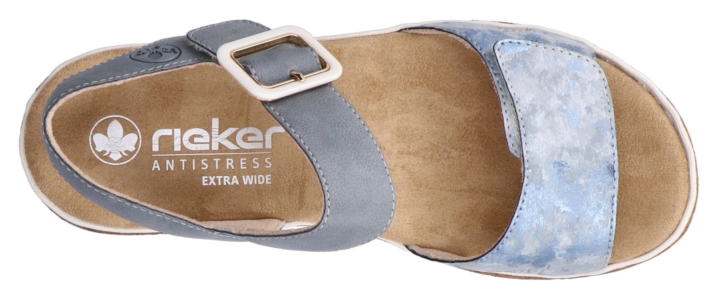 Rieker Plateausandalen Sandalette, zomerschoen, sleehaksandaal met praktische klittenbandsluitingen