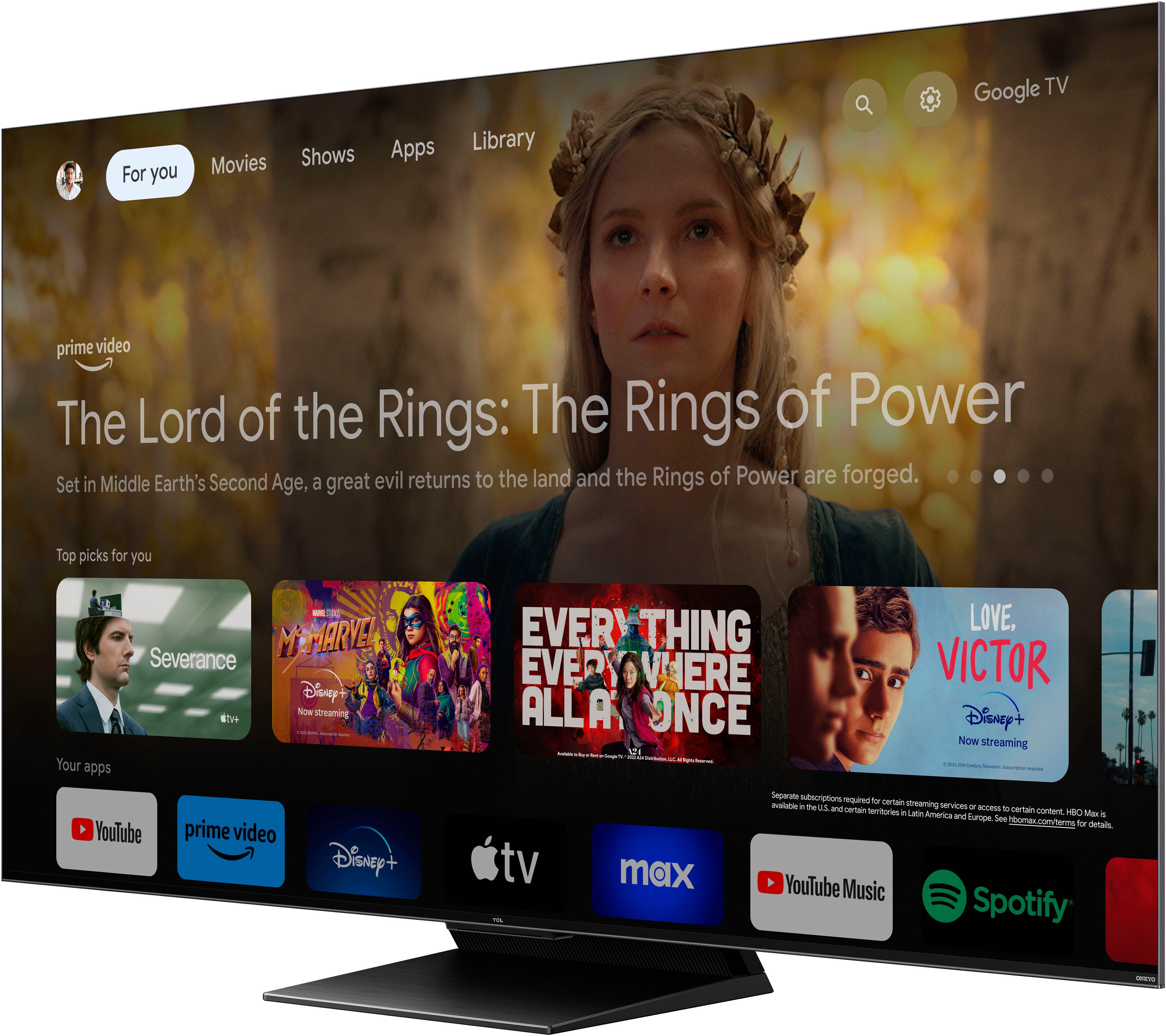 TCL Mini-led-tv, 214 cm / 85", 4K Ultra HD, Google TV - Smart TV - Android TV