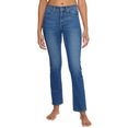 calvin klein ankle jeans mid rise slim soft flared jeans blauw