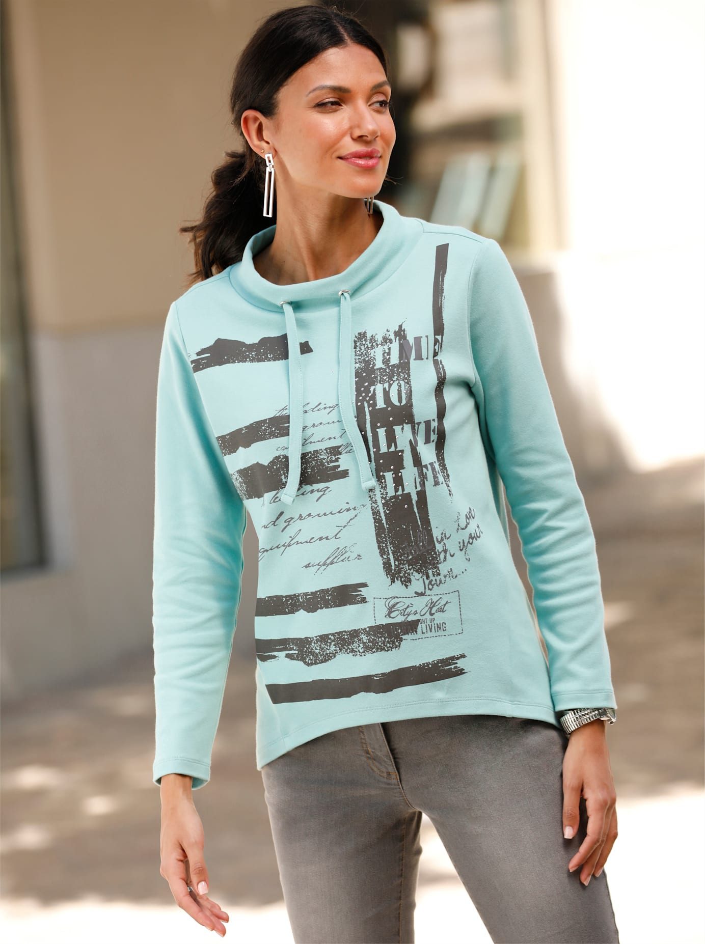 OTTO Sweatshirt dames sweaters maat 46 blauw